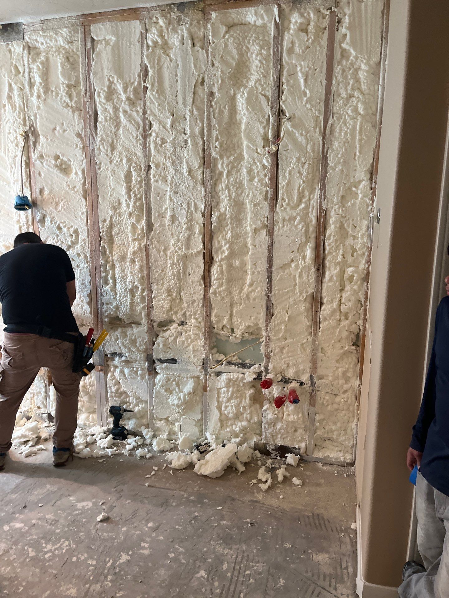 Bathroom Remodel using Water mitigation equipment by L&T General Contractors and Restoration INC