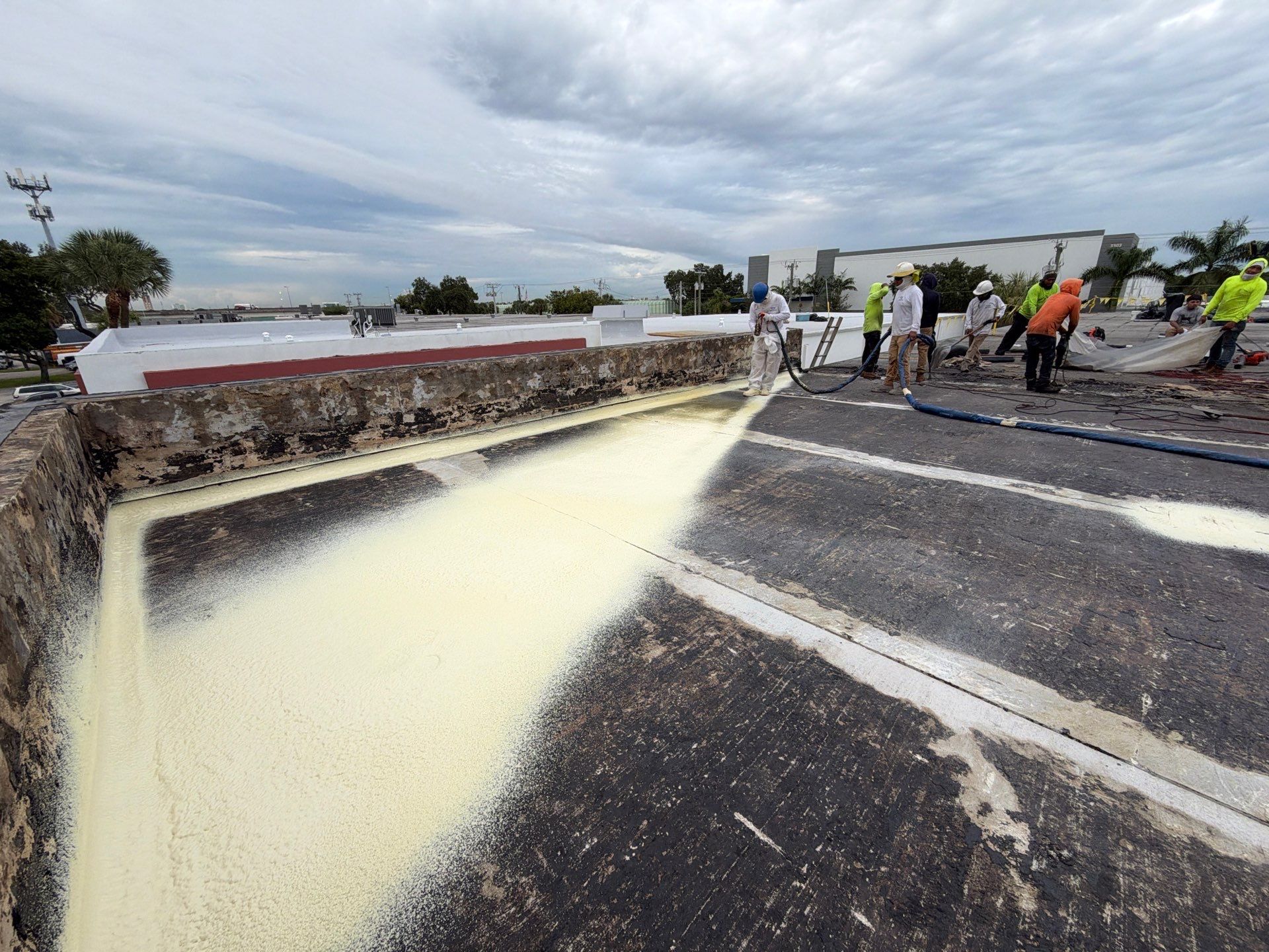 Fort Lauderdale Commercial Roof Restoration with Spray Foam Coating by Roof King LLC