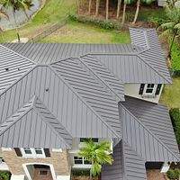 24ga 1.5" Mechanical Seam Dark Bronze by Total Roofing System The Metal Roof Experts