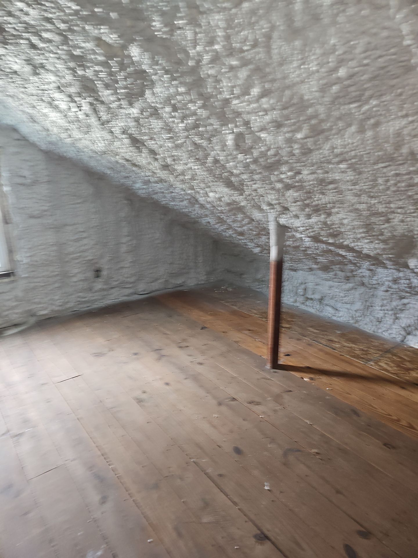 Attic Insulation using open cell spray foam by NYS Foam & Energy