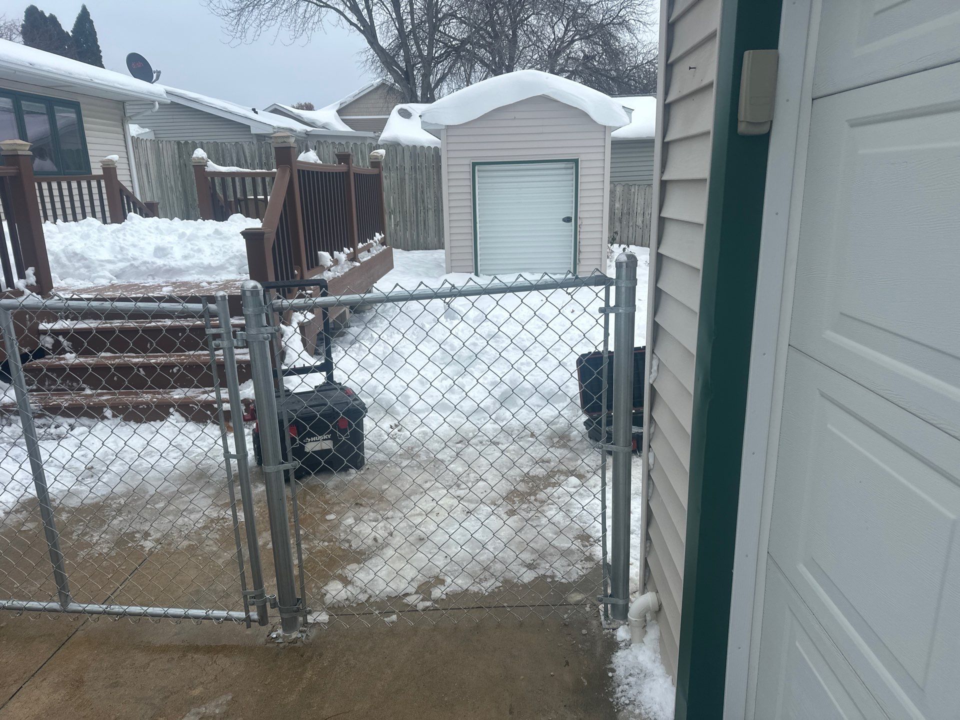 Galvanized Chain Link Fence Installation in Cedar Falls IA by Perfect Picket Fence and Stain