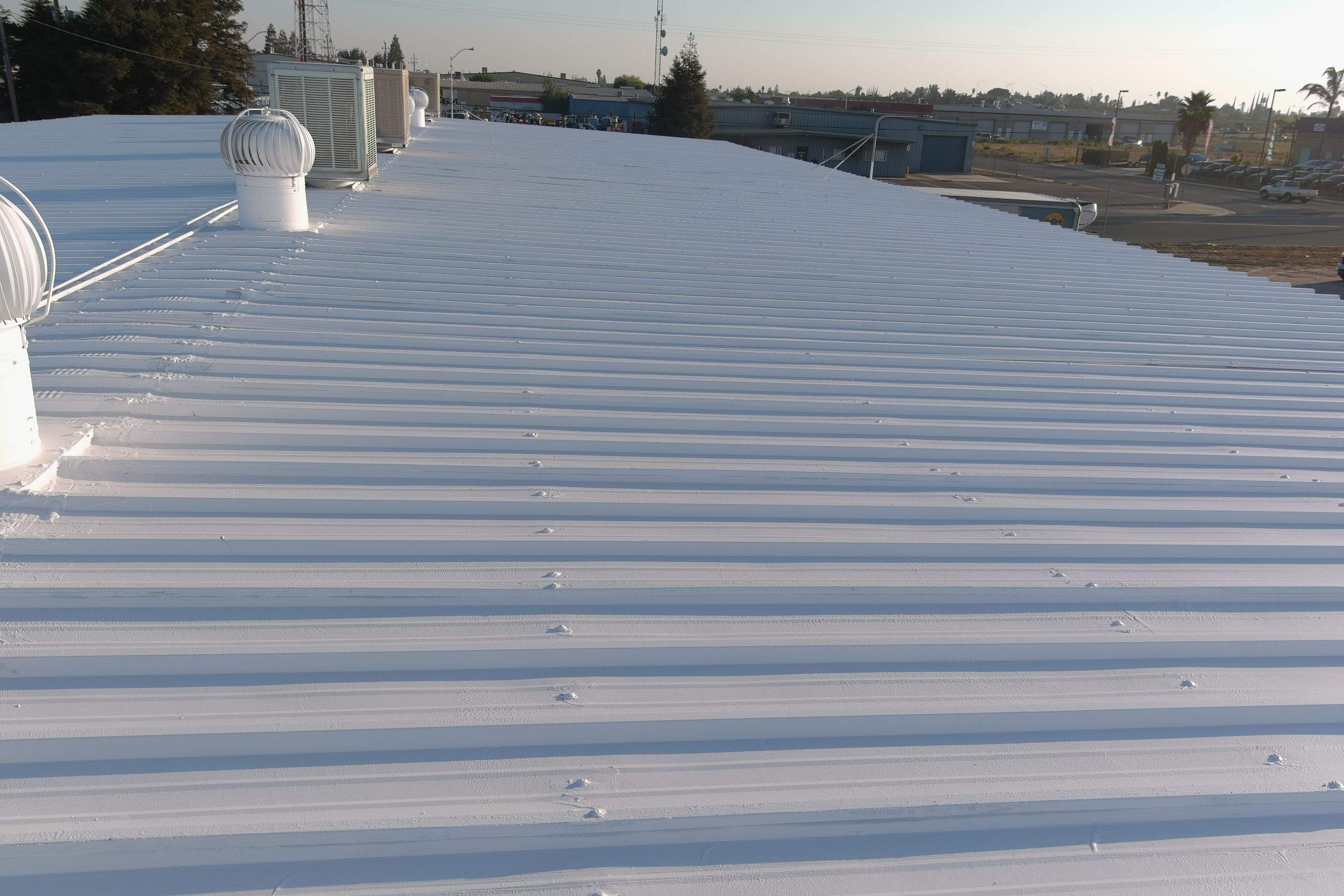 MR Roofing system using Conklin Benchmark/PUMA XL fabric and coating by Straight Edge Roofing Inc
