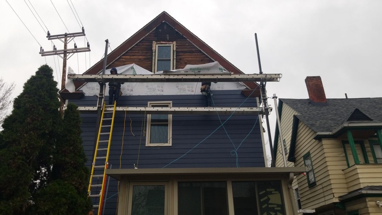 Fire damaged home in Tremont by Absolute Roofing and Construction