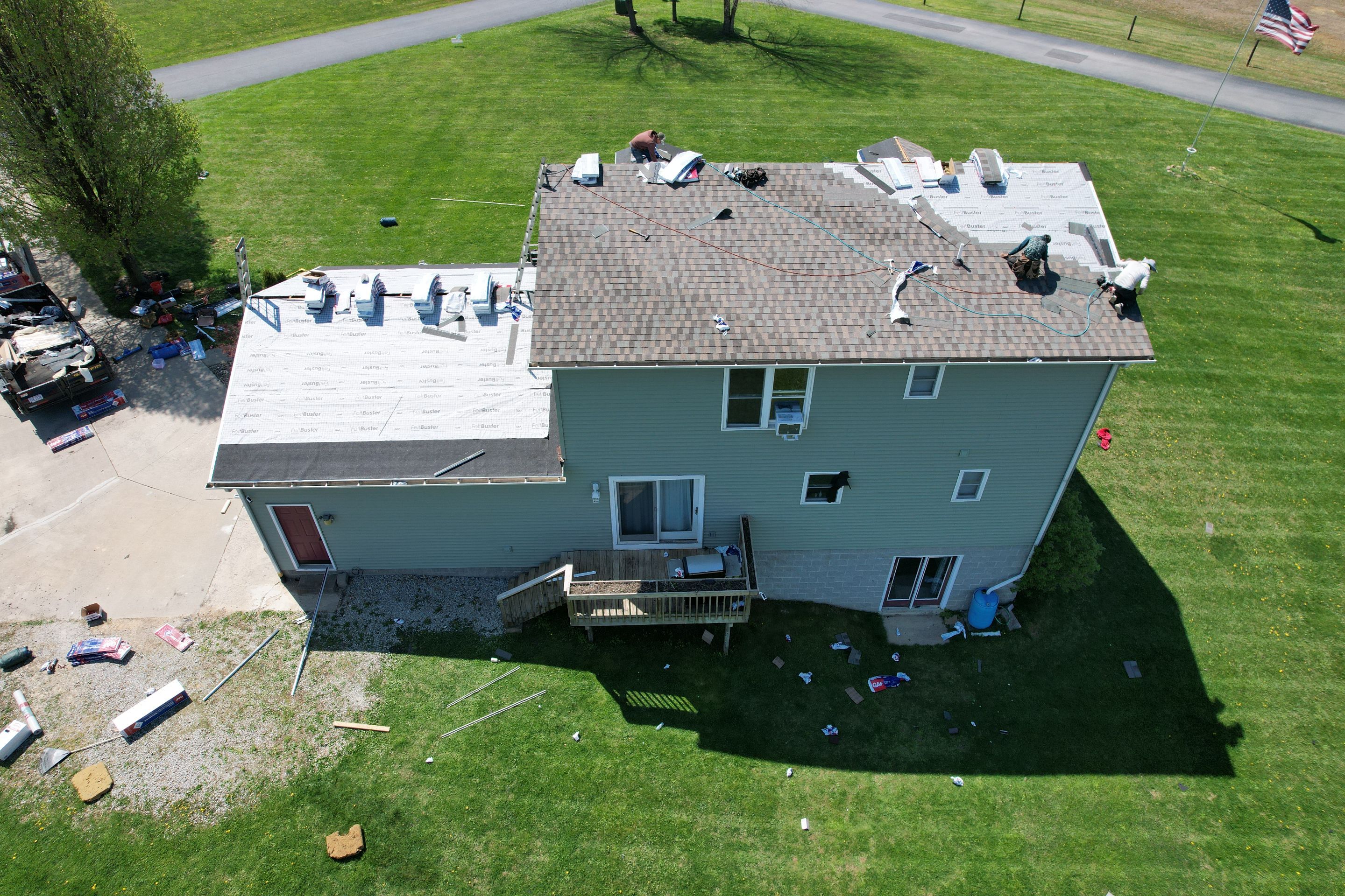 Residential Roofing Installation using GAF Timberline HDZ Cedar Falls by Rainstoppers Roofing
