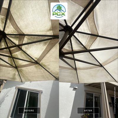 Canvas awning cleaning in Mission Viejo, CA