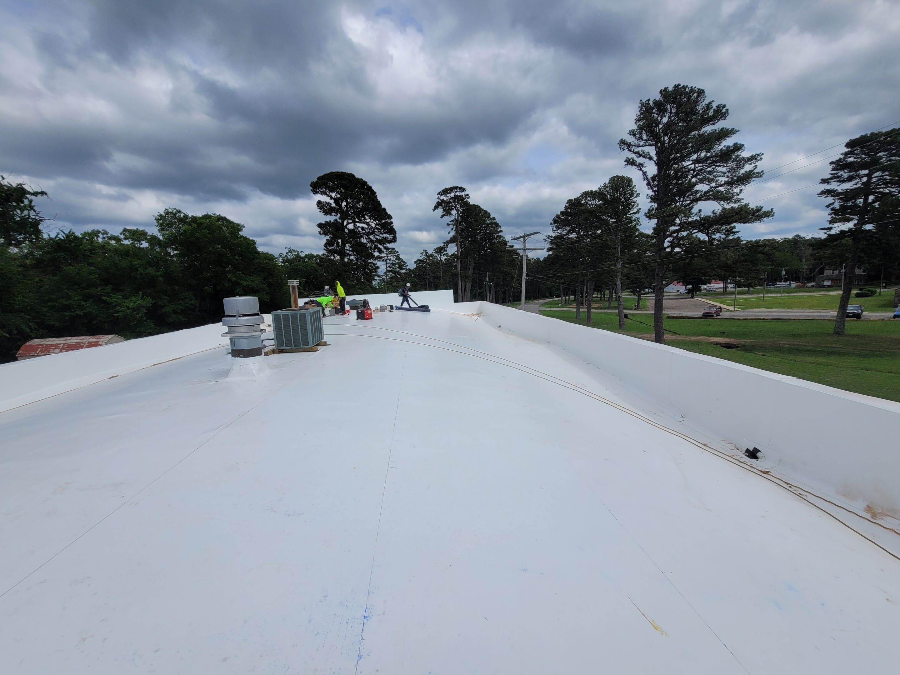 Choctaw Nation Healthcare Center - White Building by Hostetler Roofing