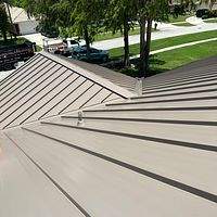 24ga 1.5" Mechanical Seam Buckskin  by Total Roofing System The Metal Roof Experts
