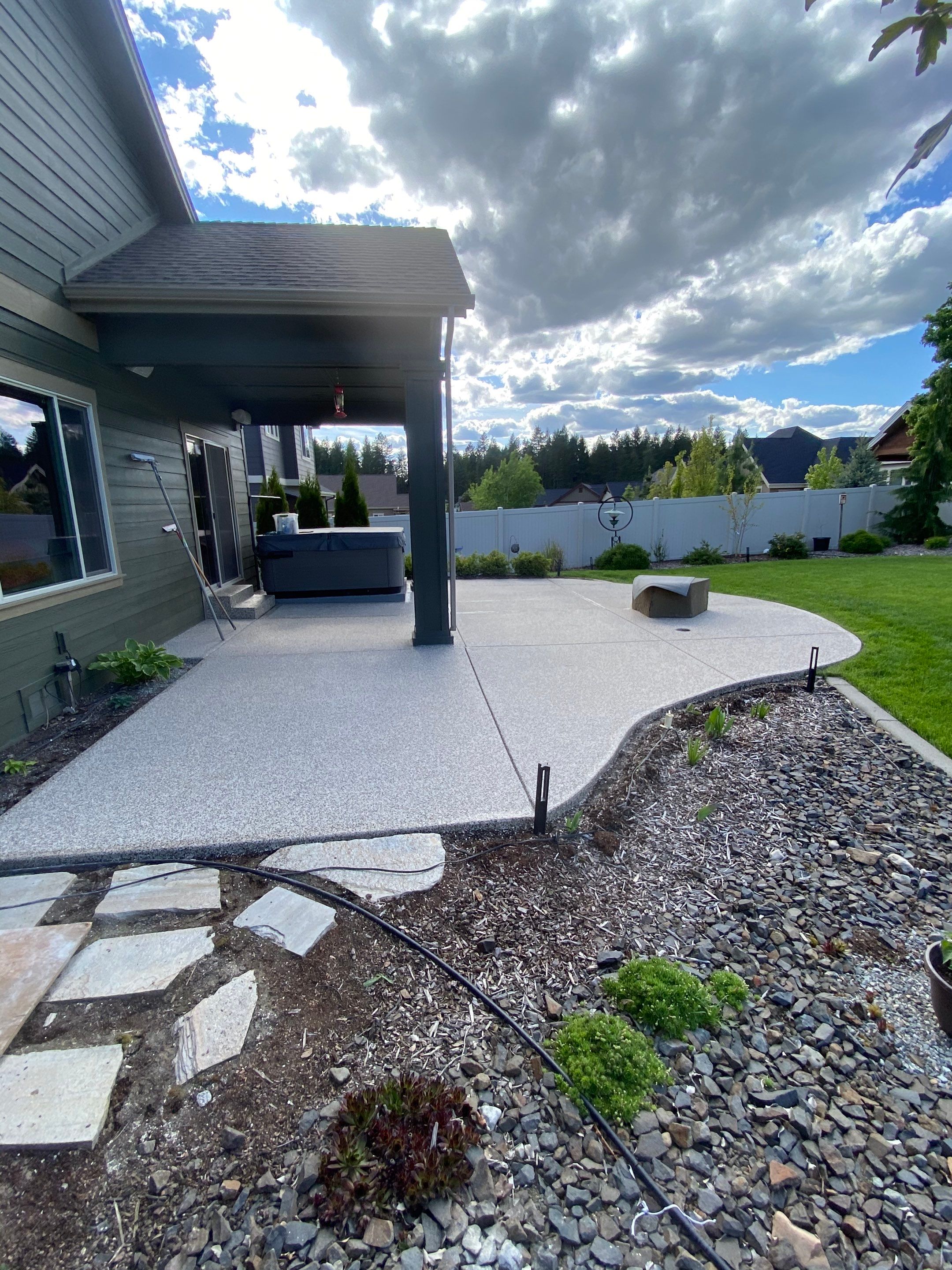 Patio and Walkway using Cordwood Colorway by Croc Coatings, LLC