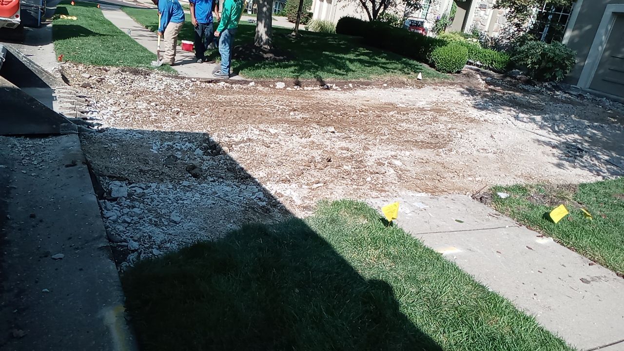 New Driveway and Sidewalk by LAND ESCAPES LLC