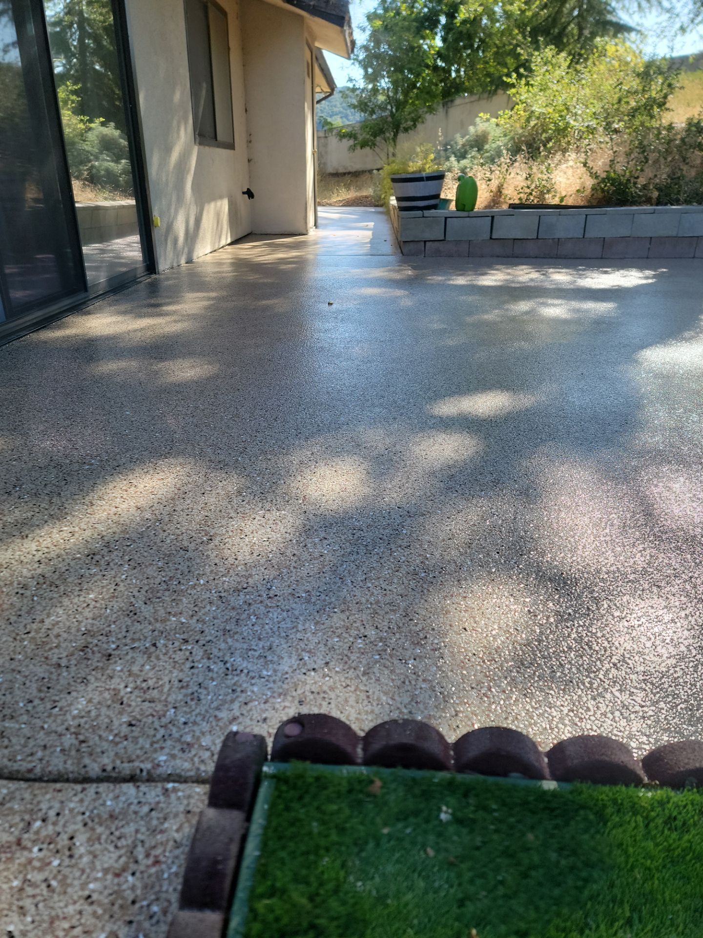 Pecan Concrete Coating for Atascadero Porch and Walkways by MGP Coatings