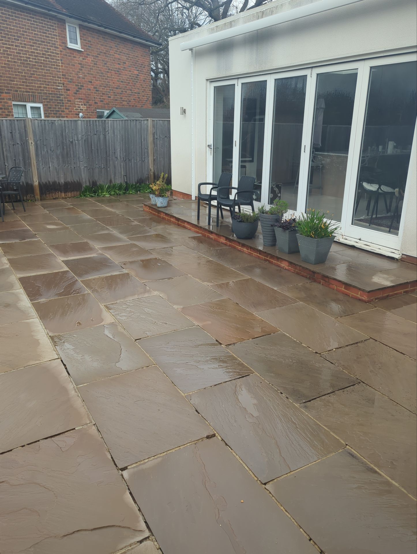 Patio Area Spring Clean using Mosmatic Flat Surface Cleaner by Ges Exterior Cleaning ltd