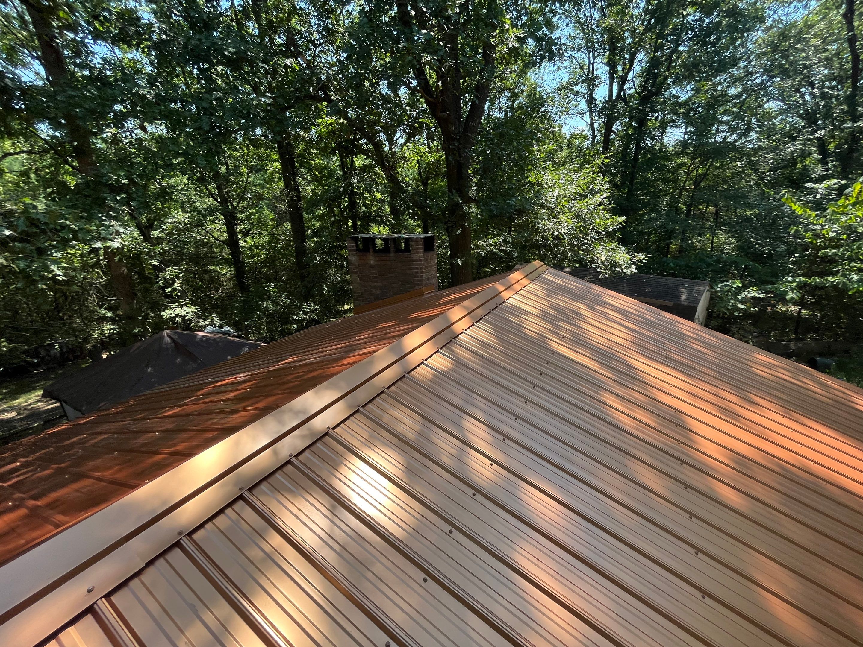 Residential Metal Roof Replacement using Reed's Metals: 29 GA. Colored Residential Panel by Hostetler Roofing