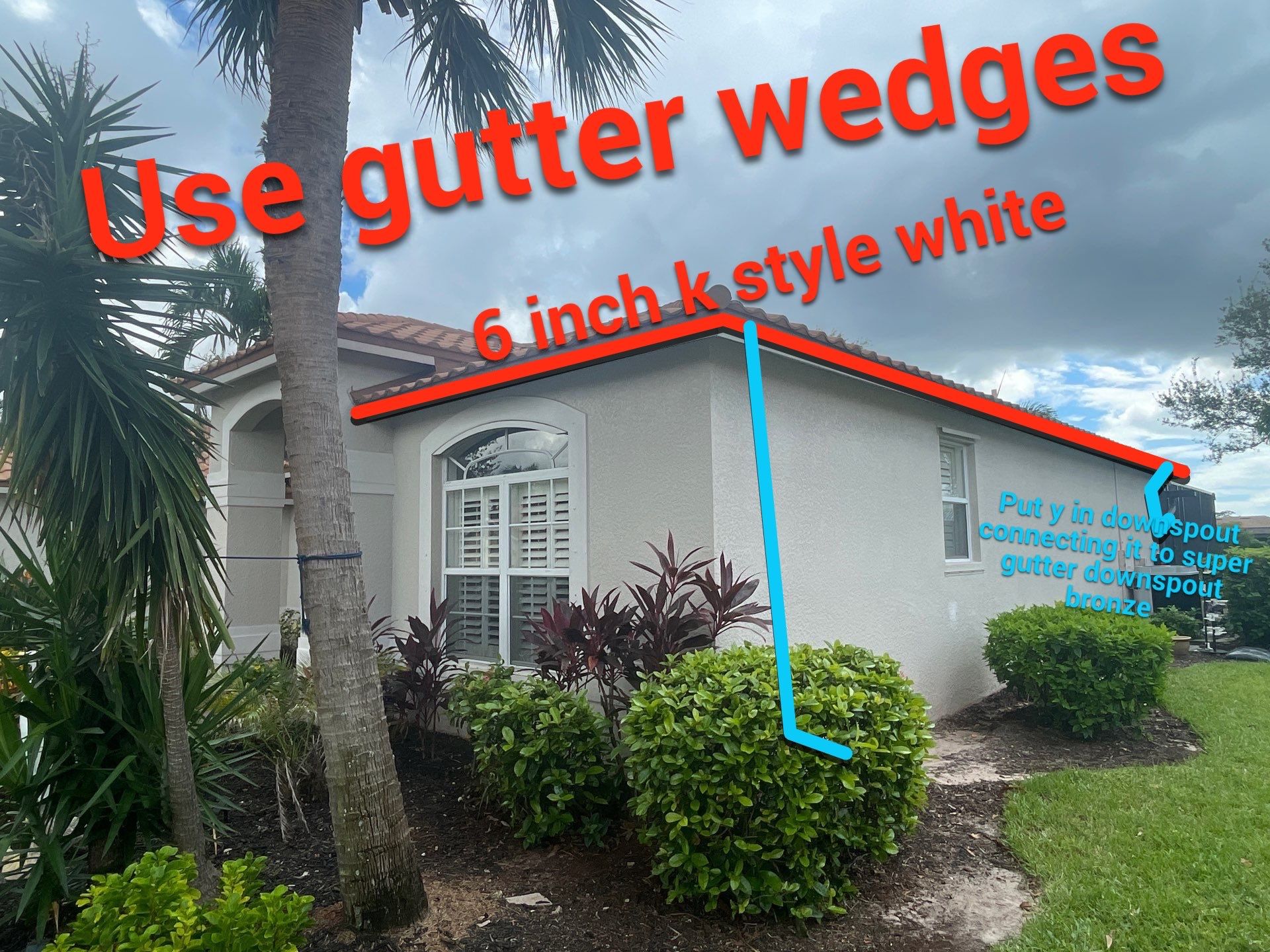 6-inch K-style Seamless Gutters in Fort Myers FL by Gutter Professors