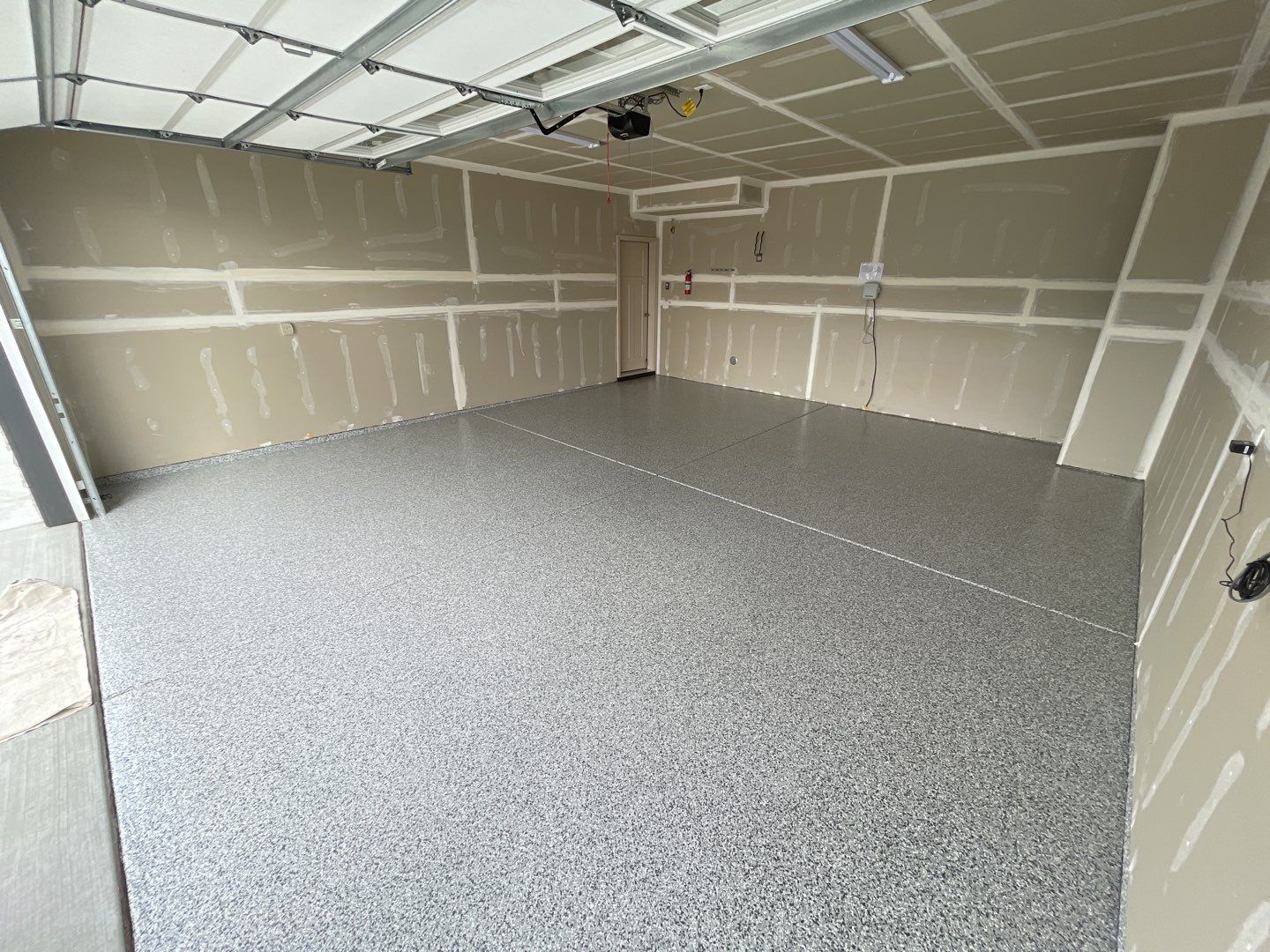 Garage Transformation using Slate Stone by Croc Coatings, LLC