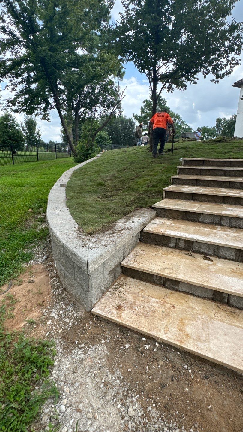 🏡 Duane’s Complete Retainer Wall & Hardscape Walkway by Texas Urban Elements
