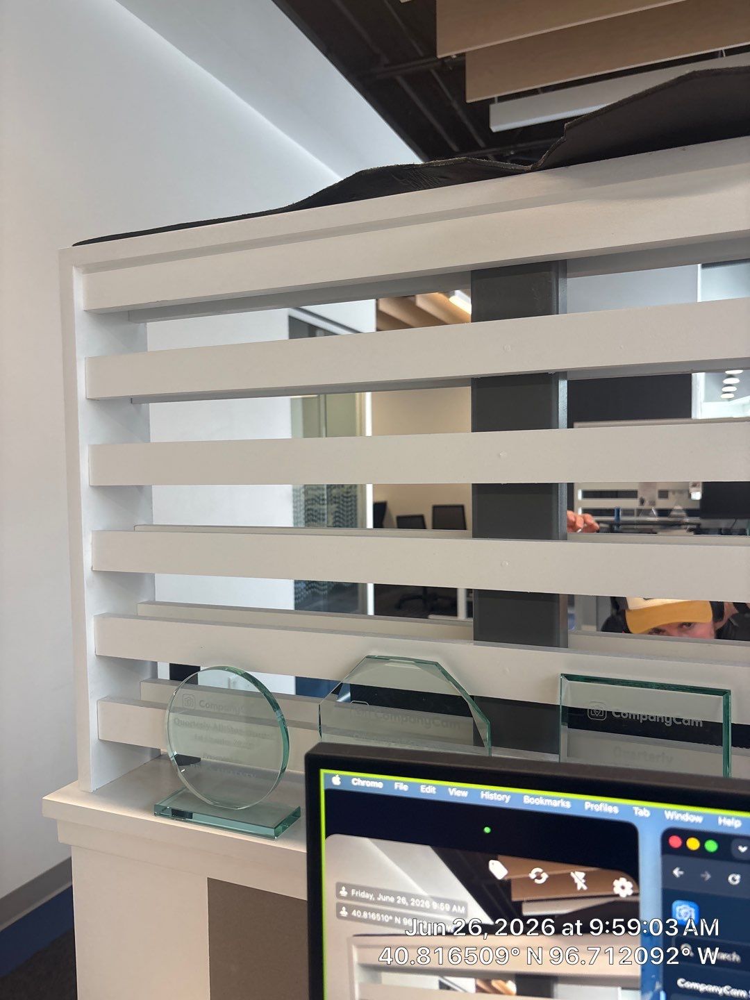 Modern Office Remodel Featuring Custom Acoustic Baffles in Lincoln by CompanyCam Sales Demo