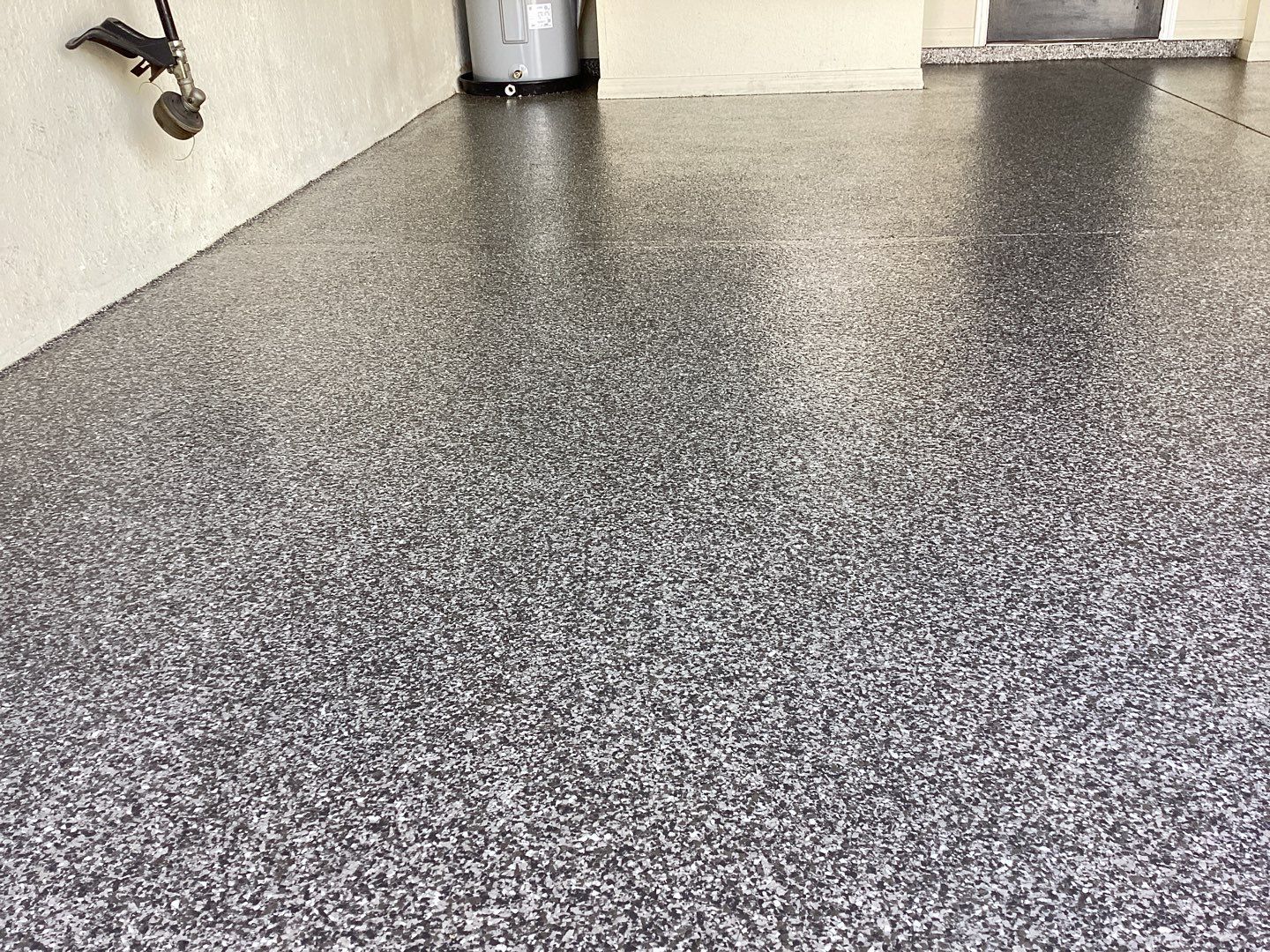 Garage using Slate Stone by Amvet concrete coatings llc
