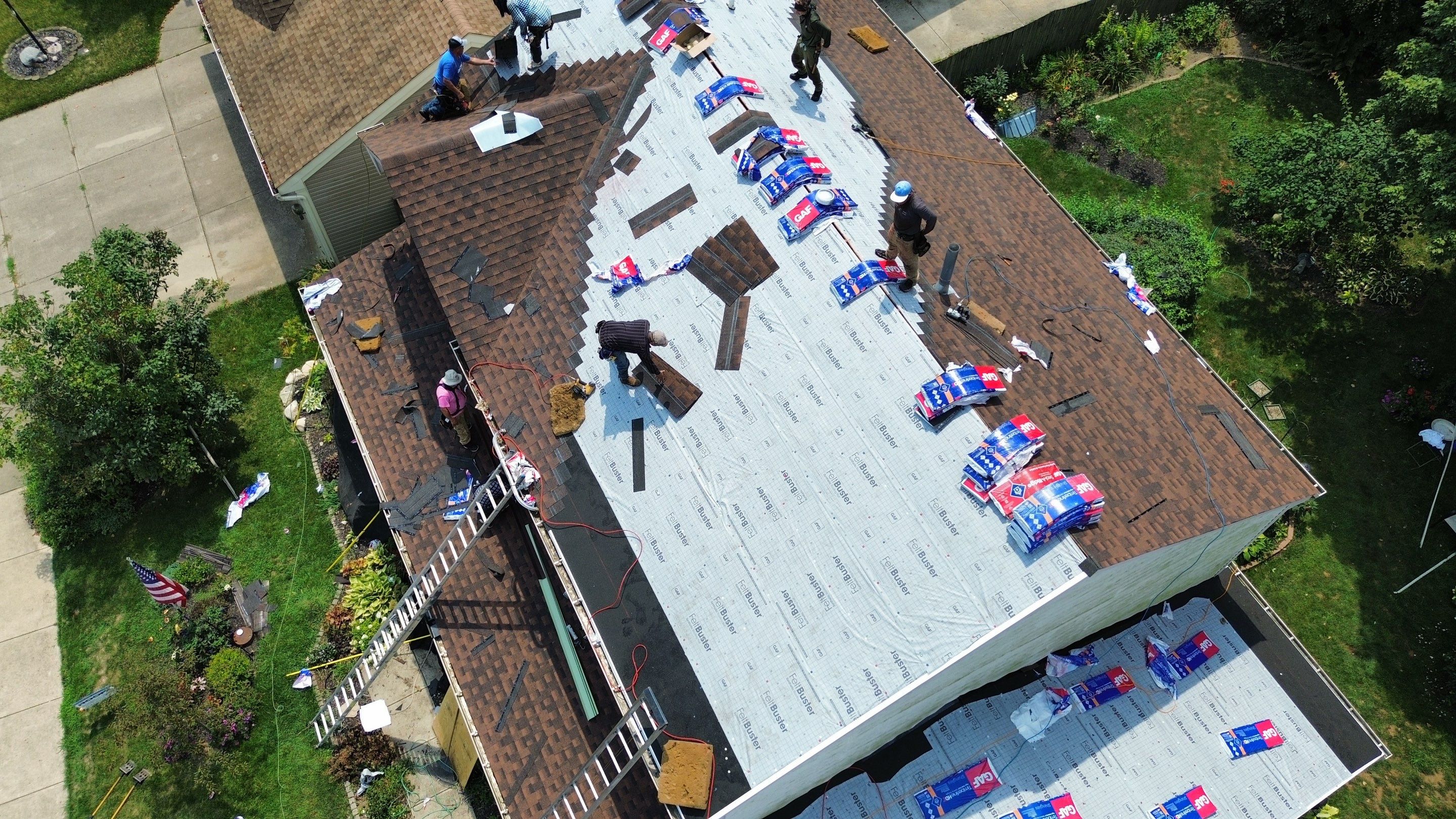 Residential Roofing Installation using Timberline HDZ Shingles - Hickory by RoofX 