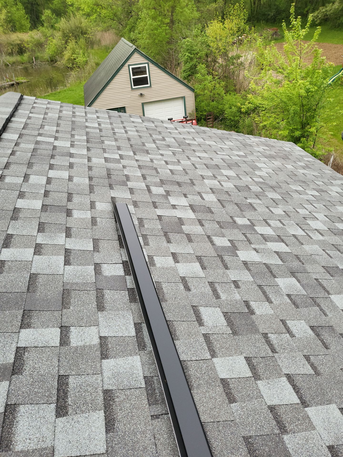 Atlas Pinnacle, Color, Coastal Granite, Drip Edge, Color, Black by Eagle Eye Roofing