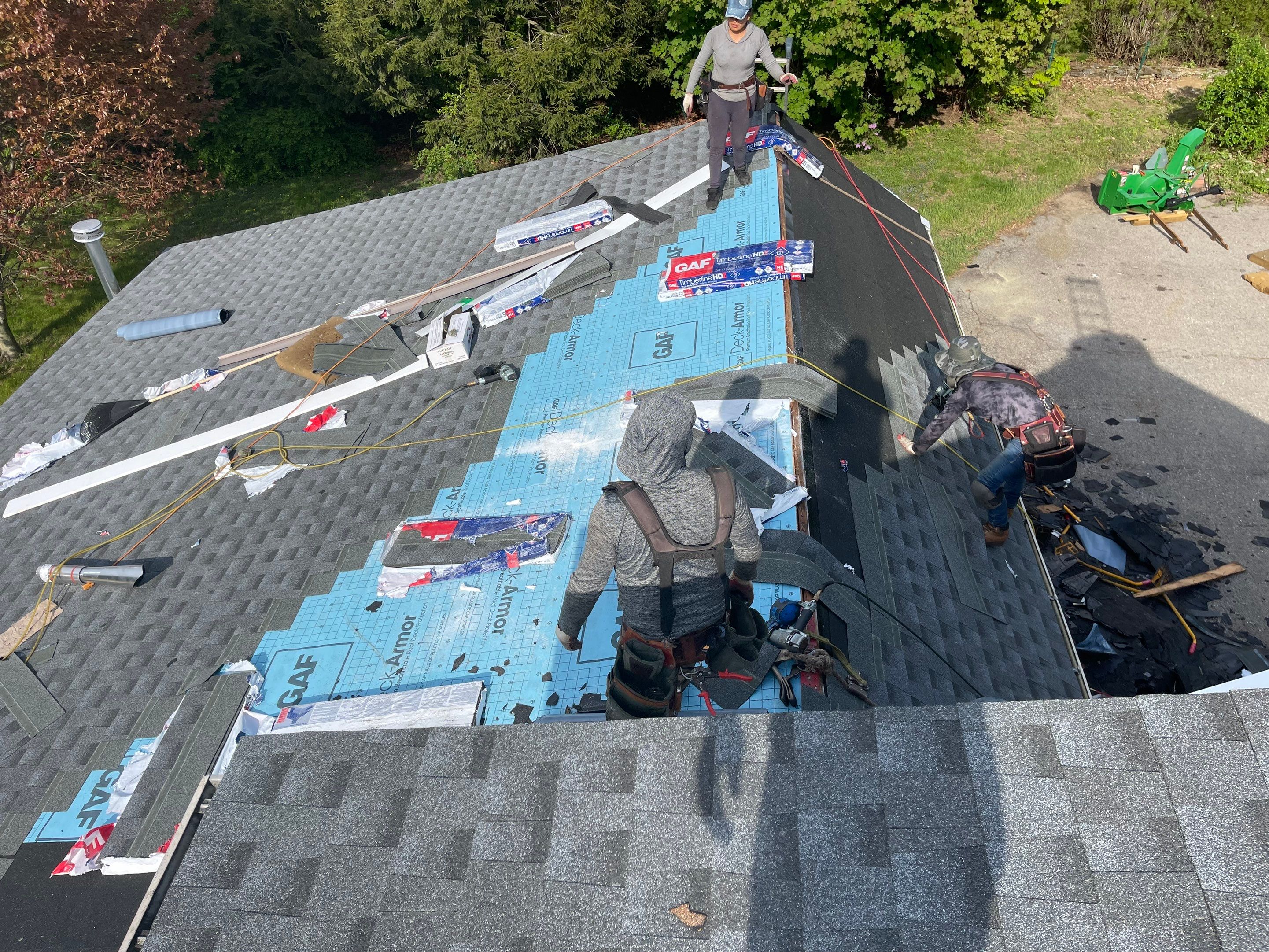 Residential Roofing Installation using GAF Timberline HDZ by Sensible Home Solutions