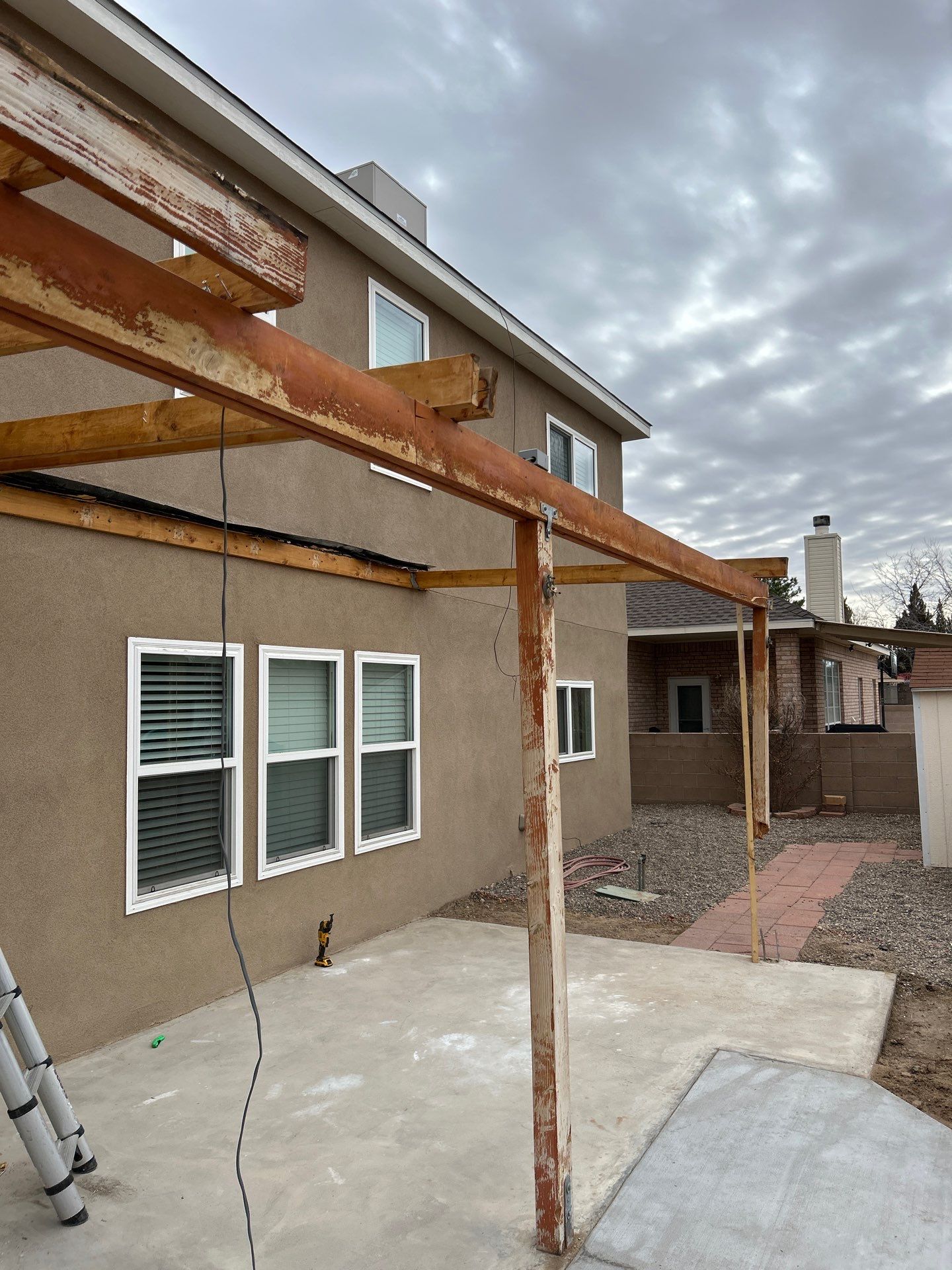 Patio Cover using Carved Douglas Fur by Rio Grande Building & Storage