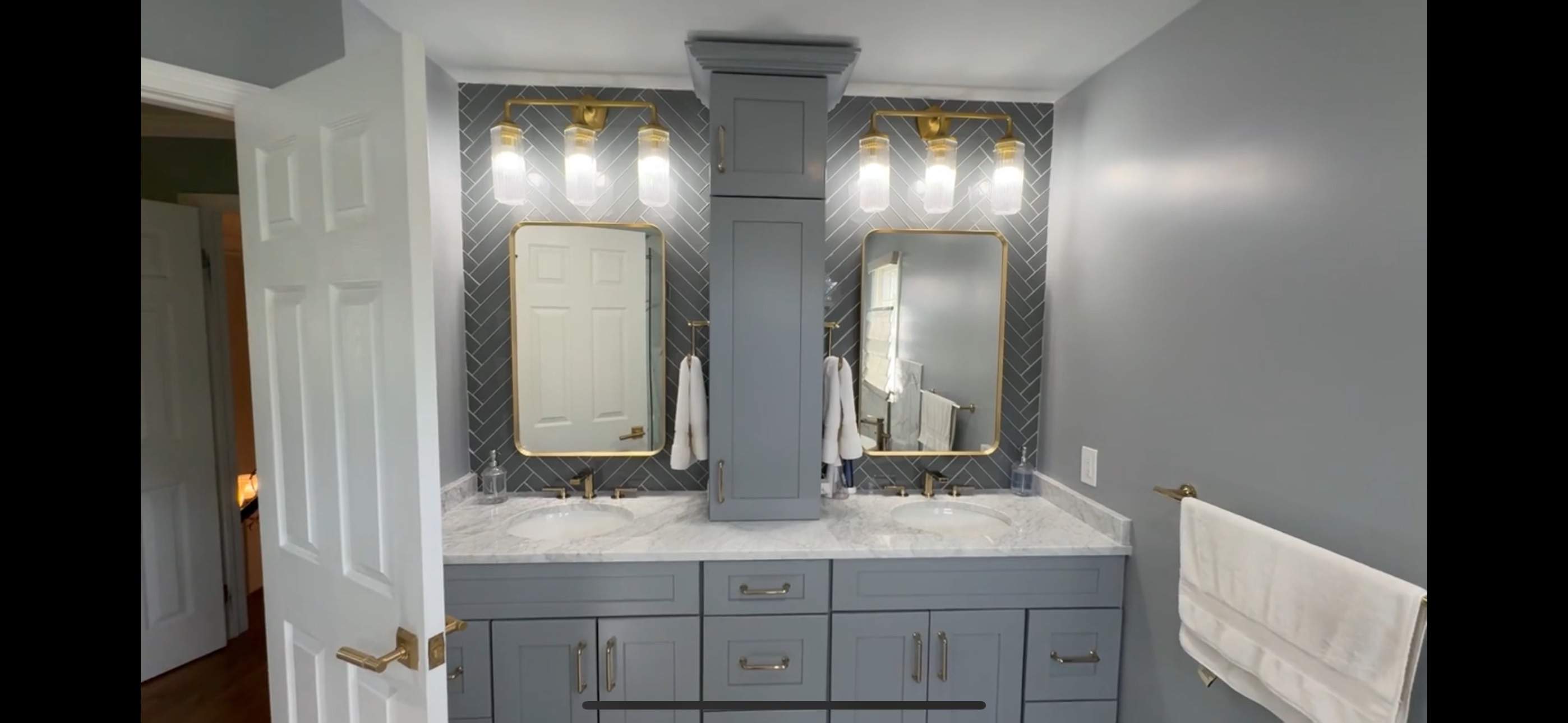 Elegant Dual Bathroom Remodel in Blue Bell, PA by Plowman Kitchen & Bath