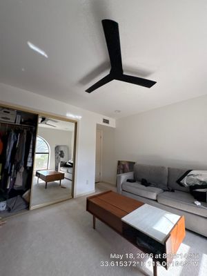 Modern Ceiling Fan and Media Wall Installation in Phoenix