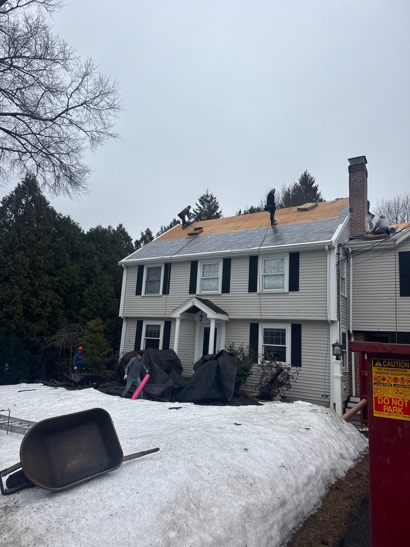 lFull Roof Replacement + Emergency Ice Dam Removal — Lexington, MA by Mighty Dog Roofing of Greater Middlesex County