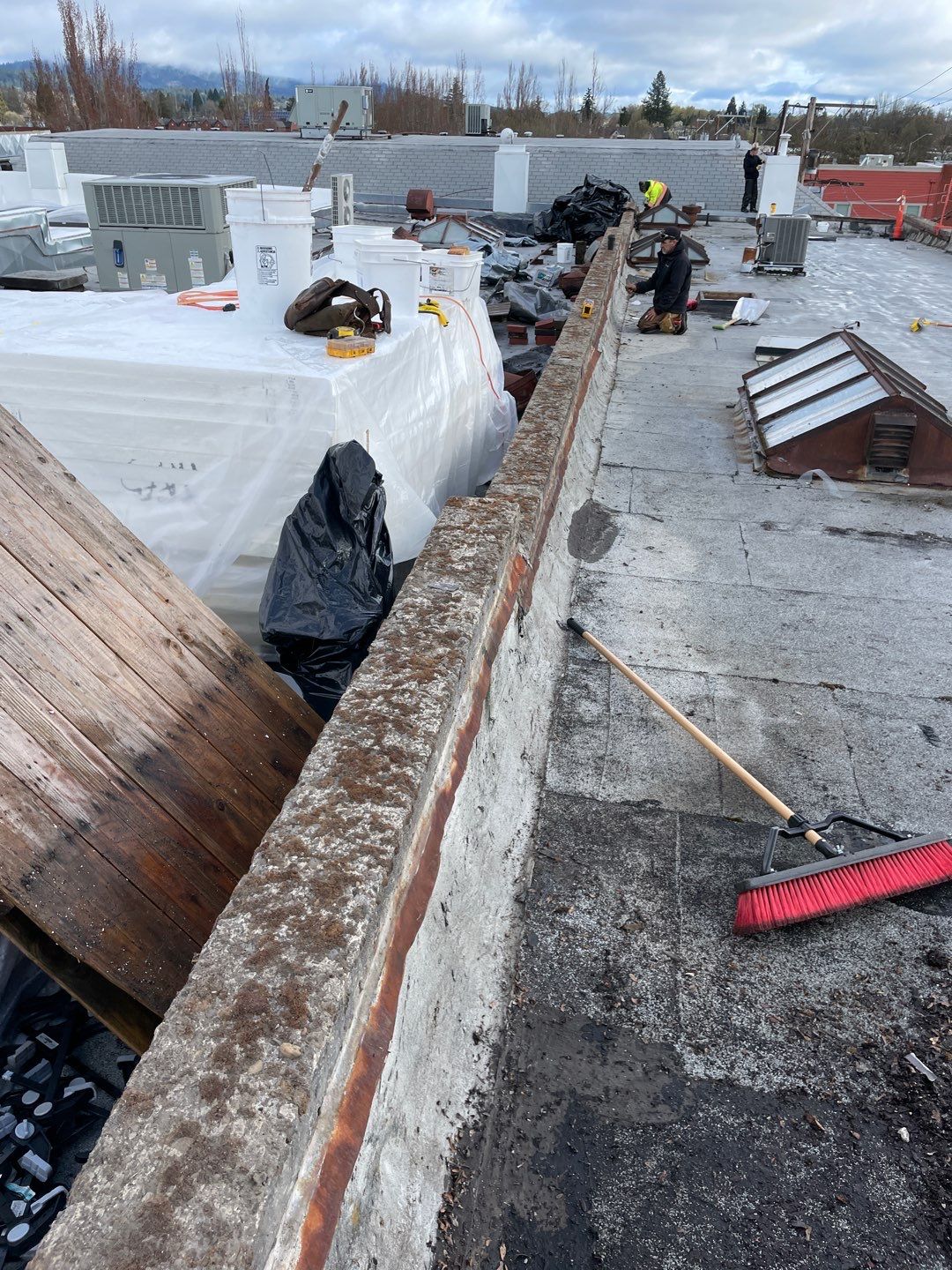 Commercial Flat Roof Installation using GAF 60Mil TPO  by Orezona Building & Roofing Company, Inc.