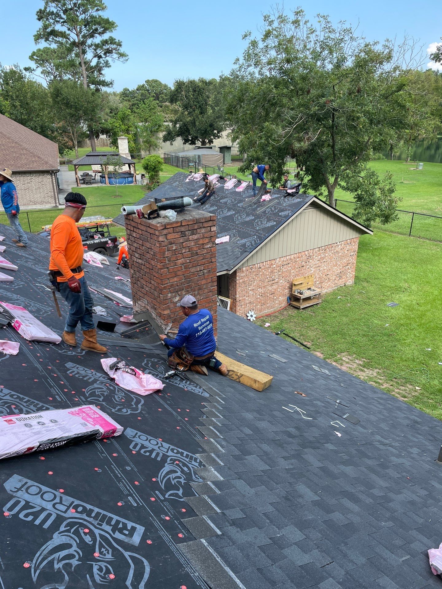 Residential Roofing Installation using Owen's Corning Duration (Lifetime) Shingles by Roof Repair Company
