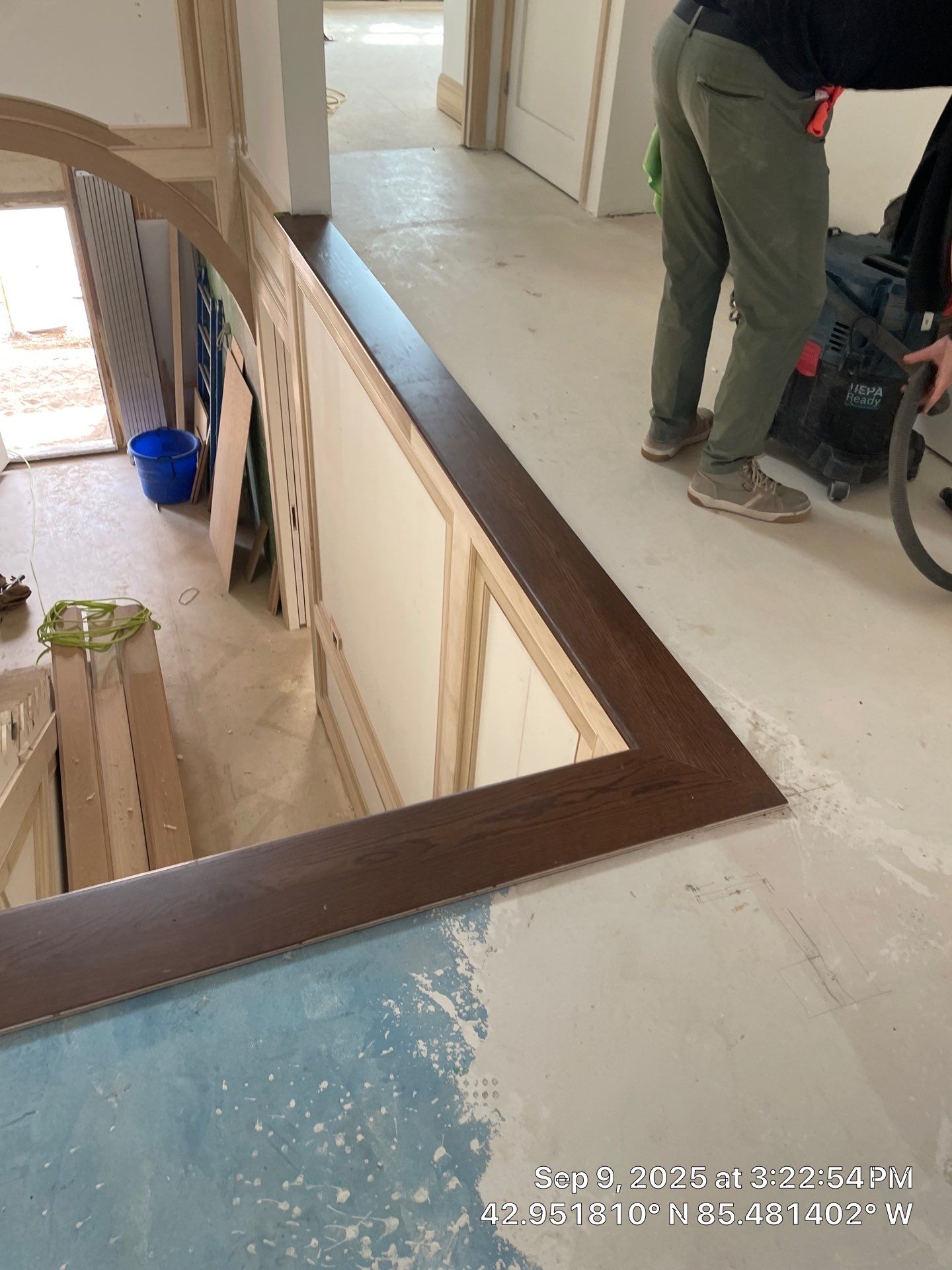 Stunning Ada Brownstone - Custom Staircase, Pattern Floor by RTBaldwin Hardwood Floors
