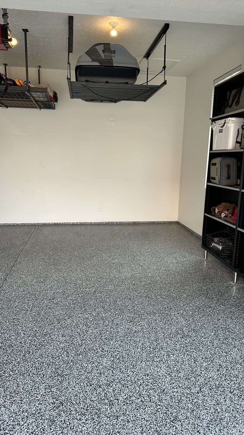 Garage Floor using Domino by Your1DayFloor.com