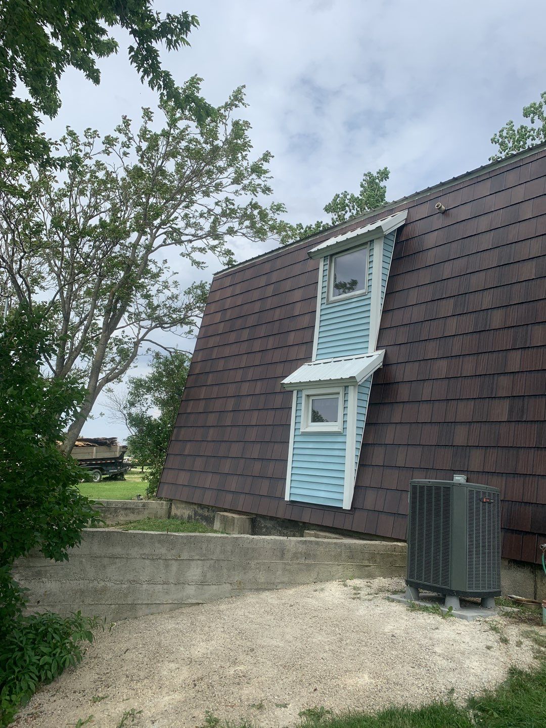 EDCO Arrowline SHAKE HD Metal Roof on Historic Gambrel Home in Decatur, Indiana by 4Ever Metal Roofing