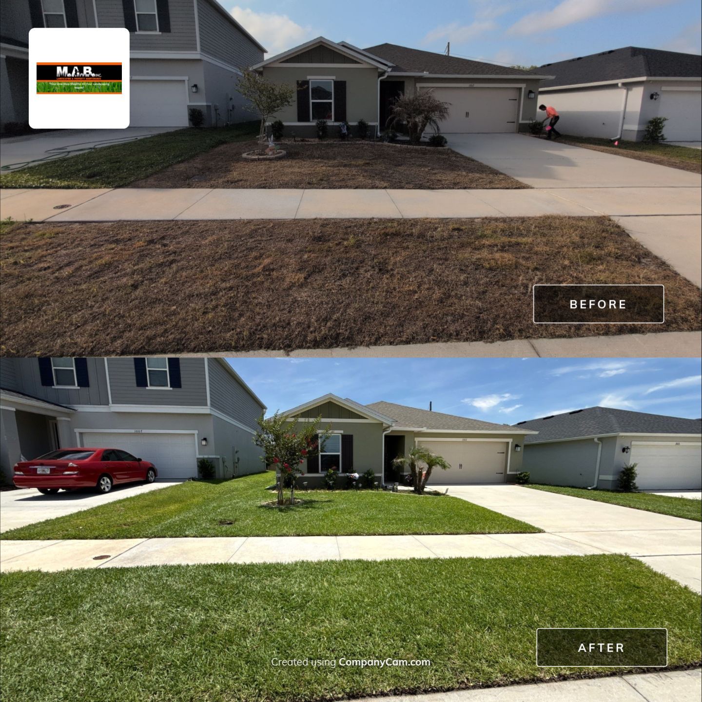 Lawn Restoration & New Sod Installation by
M.A.B. Landscaping & Property Maintenance