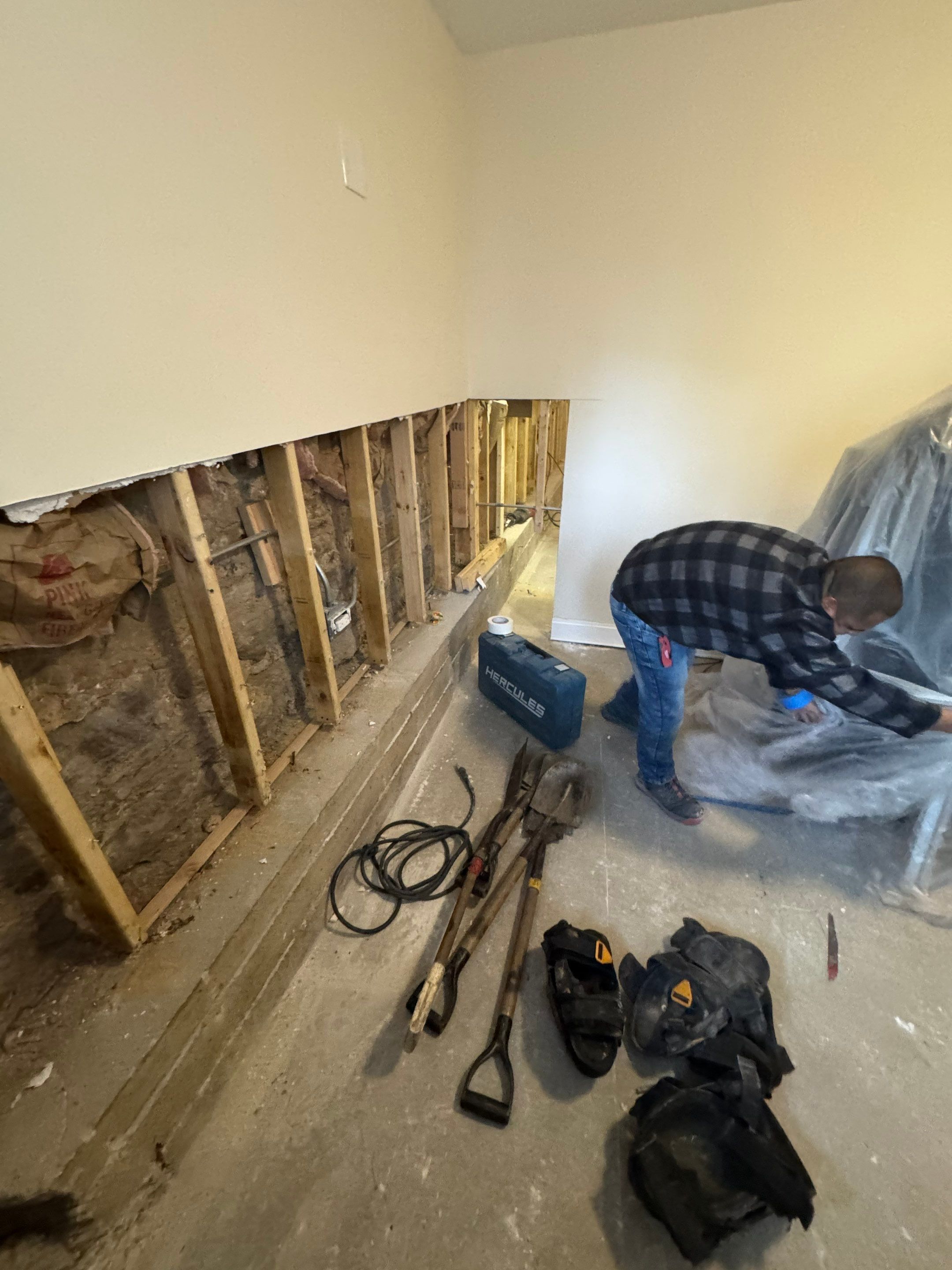 North Side Drain Tile System by Area Wide Waterproofing