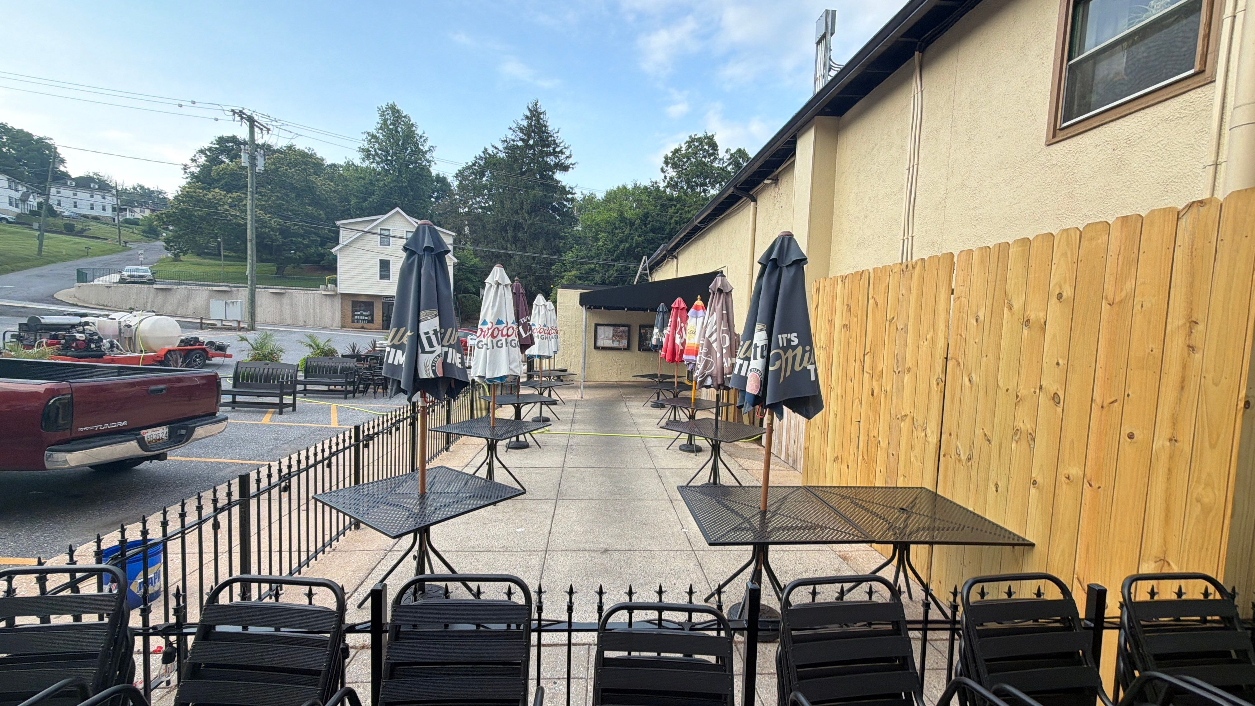 Commercial Exterior Cleaning and Concrete Washing for Sykesville Restaurant by Baltimore Pressure Washers Inc.