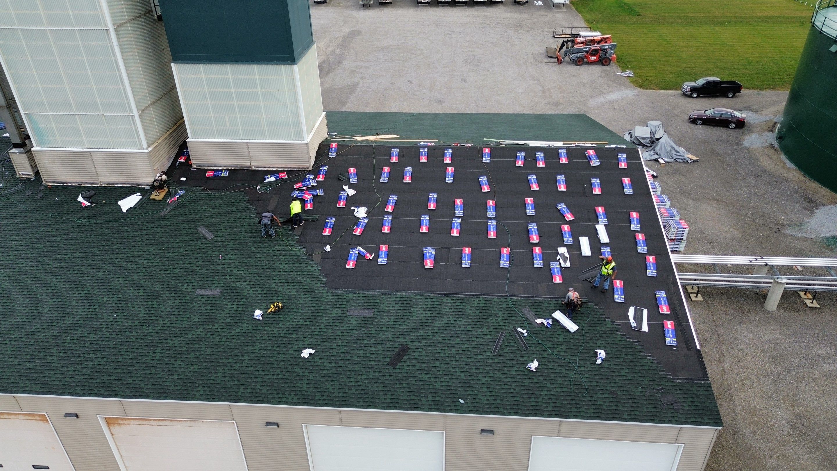Commercial Roofing Installation using Timberline HDZ Shingles - Hunter Green by RoofX 