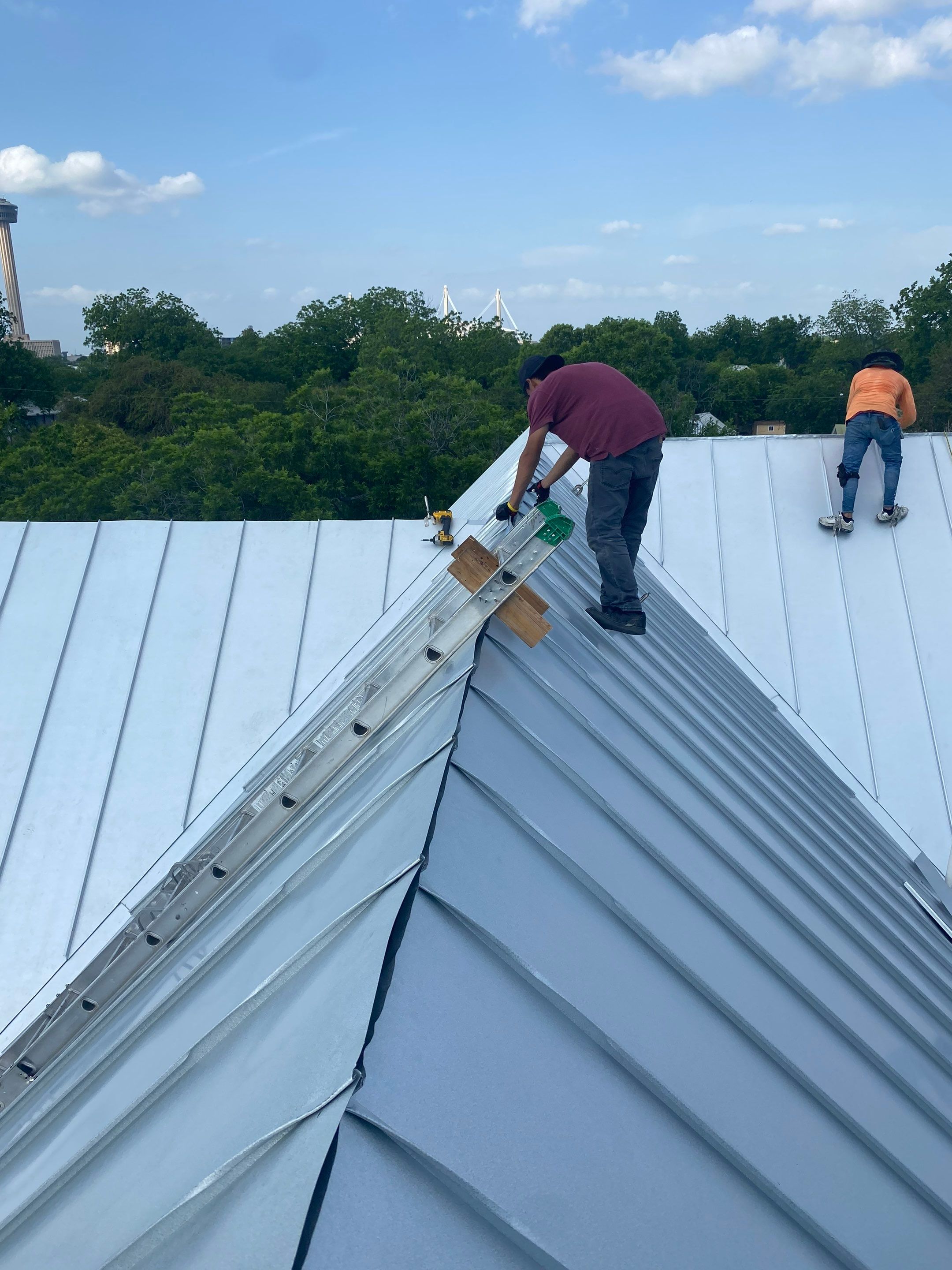 Residential Metal Roof Installation using McElroy Metal by Premier Roofing and Contracting