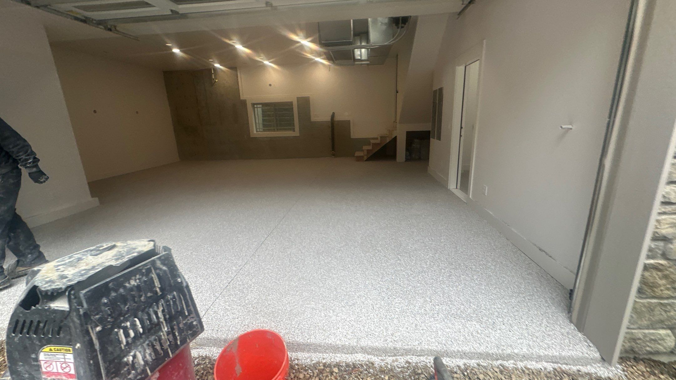 Garage Transformation using Claystone Hybrid by Croc Coatings, LLC
