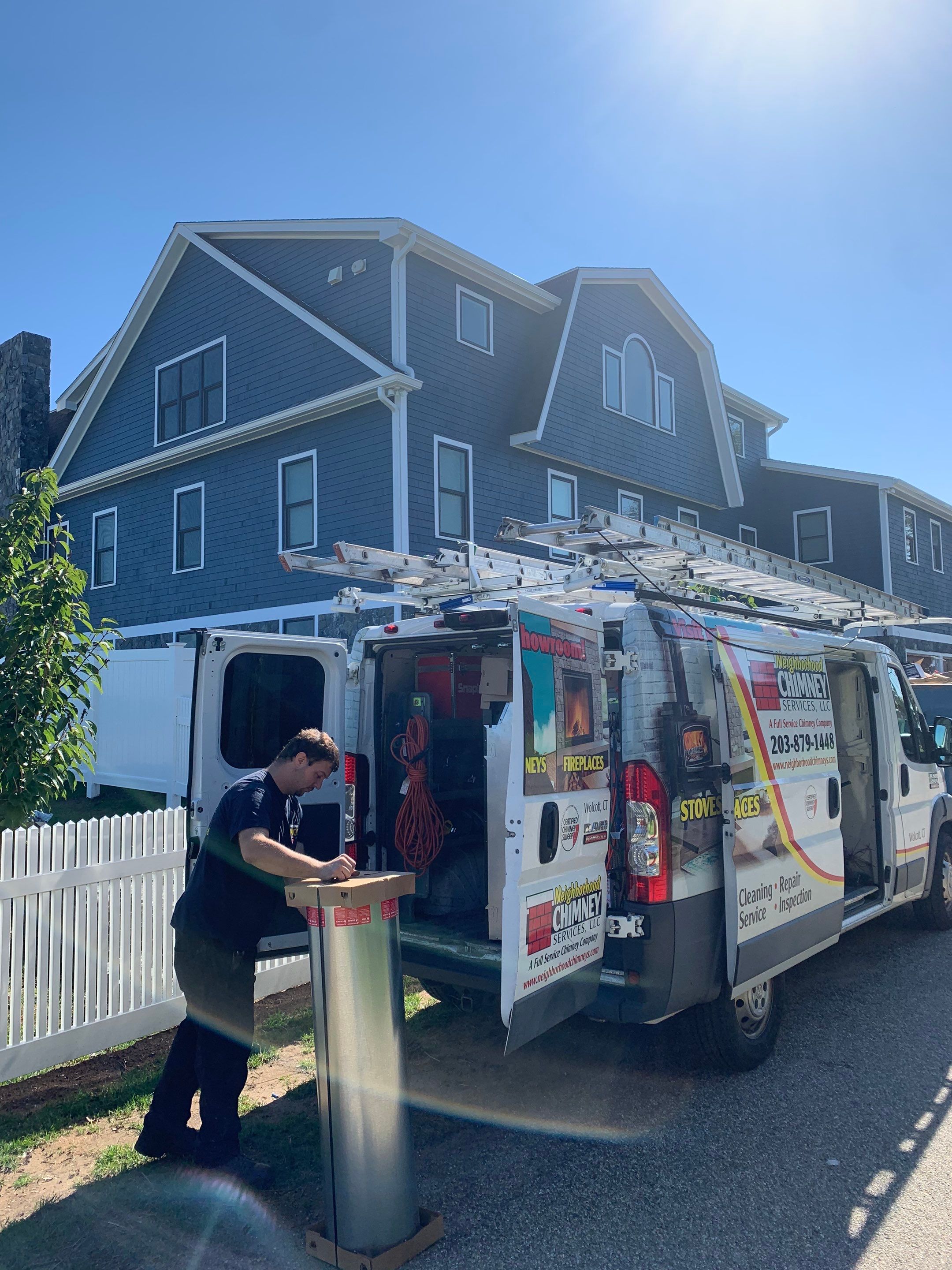 Project in Guilford, CT by Neighborhood Chimney Services 