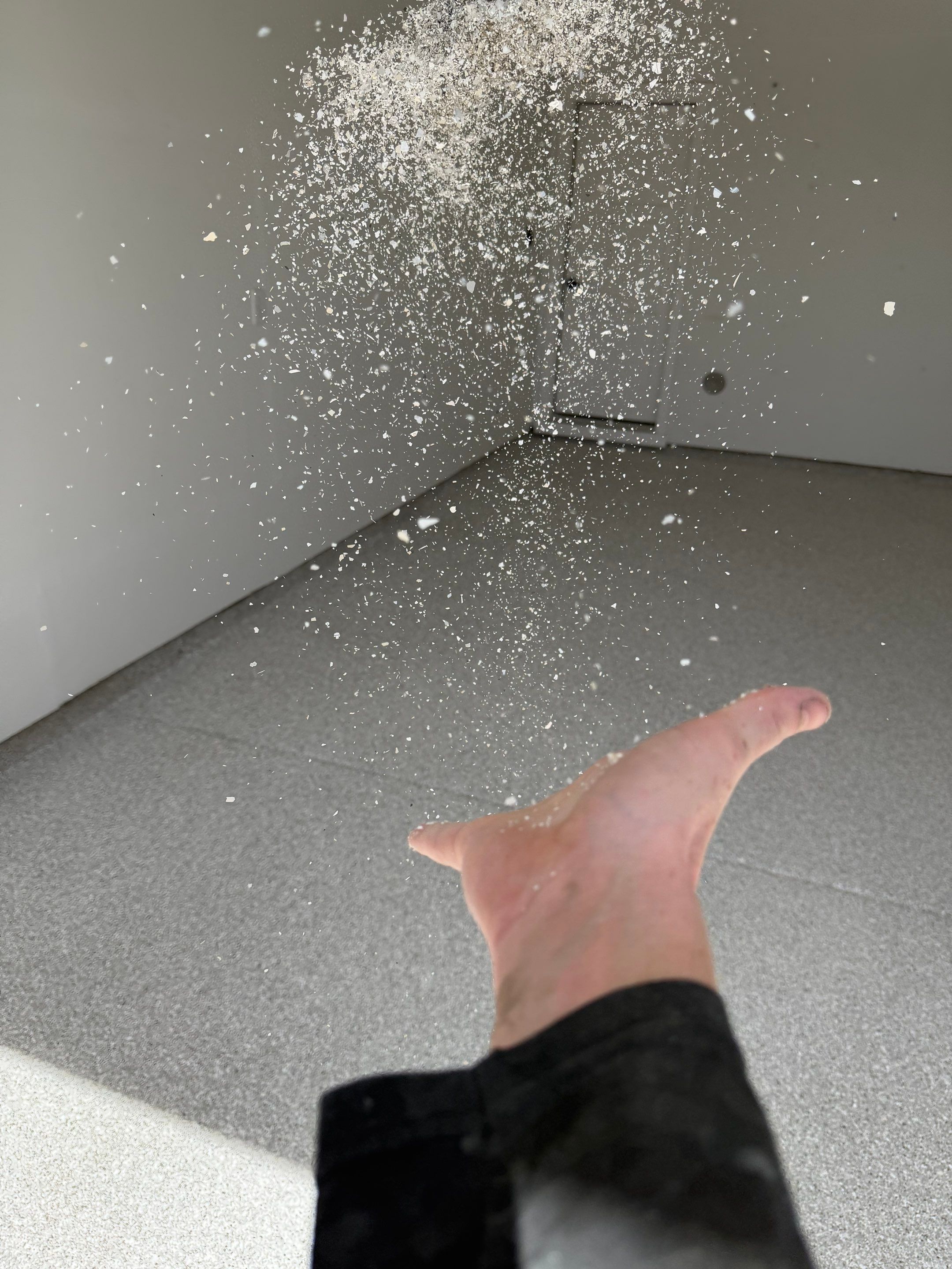 Limestone Hybrid Garage Floor Transformation in Coeur d'Alene by Croc Coatings, LLC