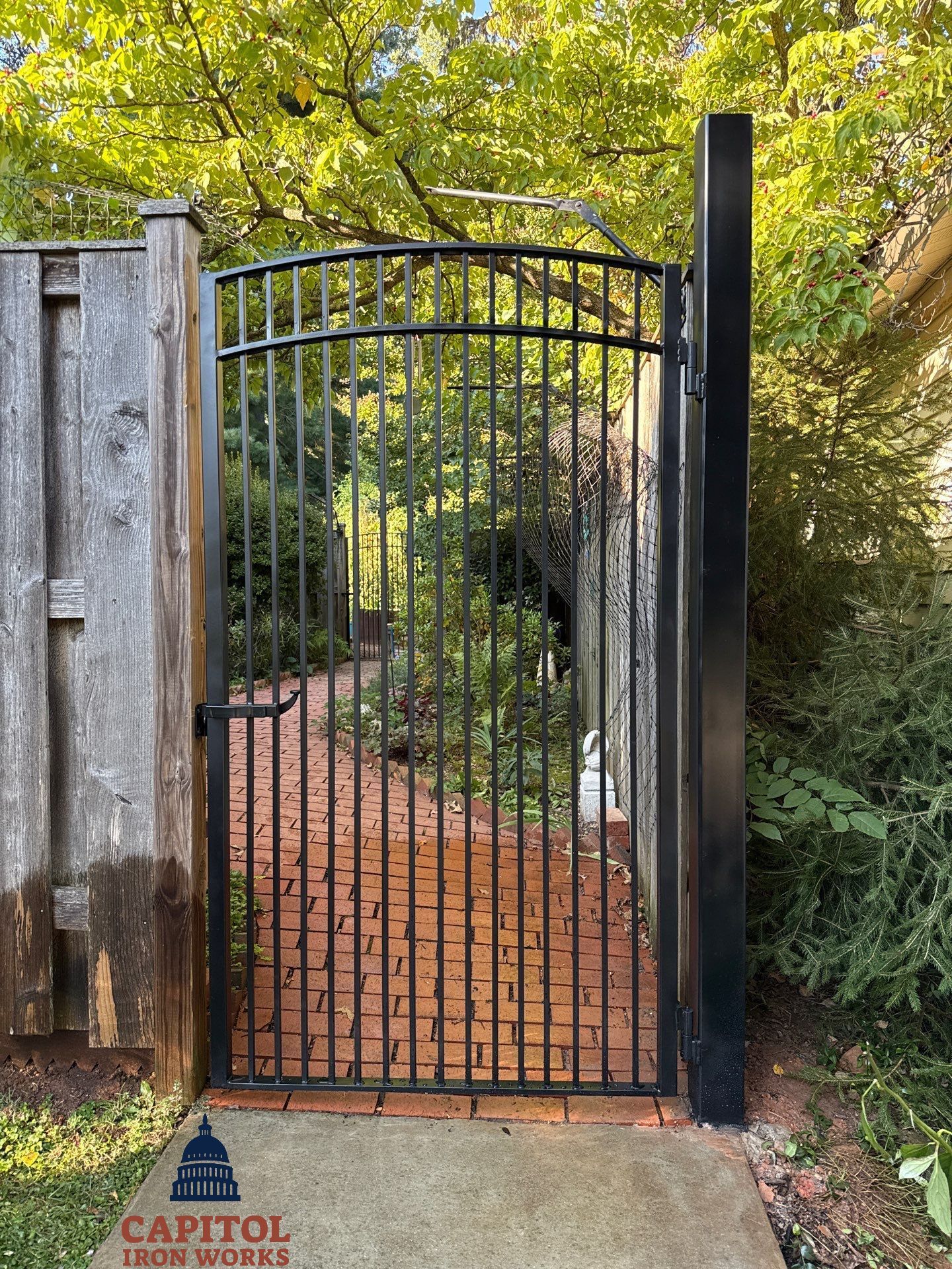 Modern Iron Pedestrian Gates – Leverton Road Residential Project – Rockville, MD by Capitol Iron Works
