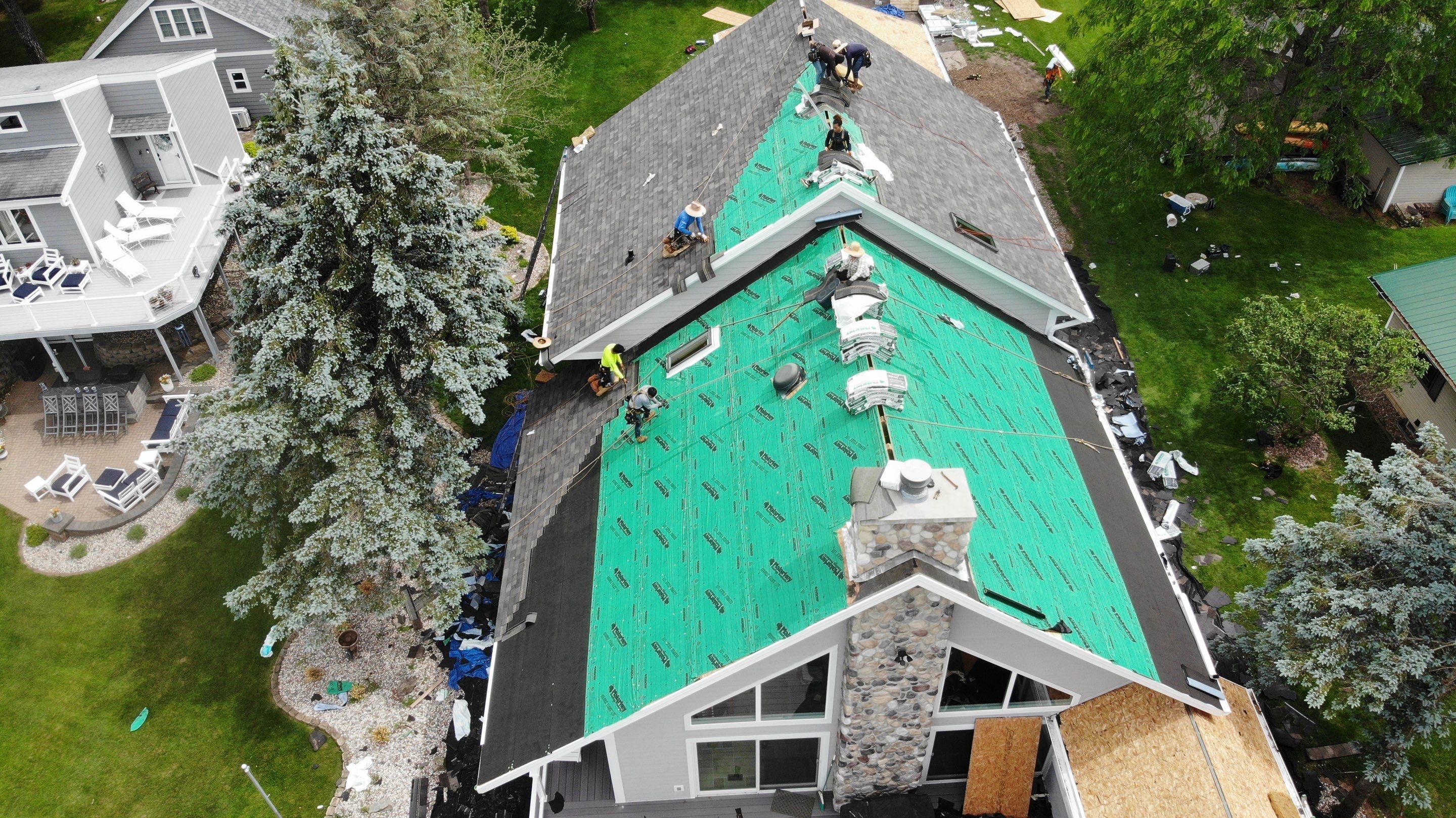 Nekoosa Residential Roof Replacement with Architectural Shingles and Skylights by Mr Roof & Remodeling Co