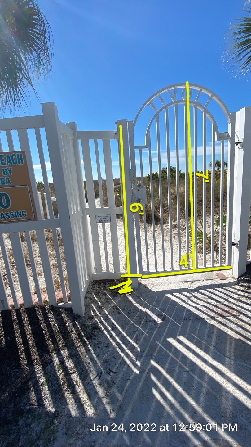 Sarasota, FL Custom Walk Gate by Asap fence and gates, LLC