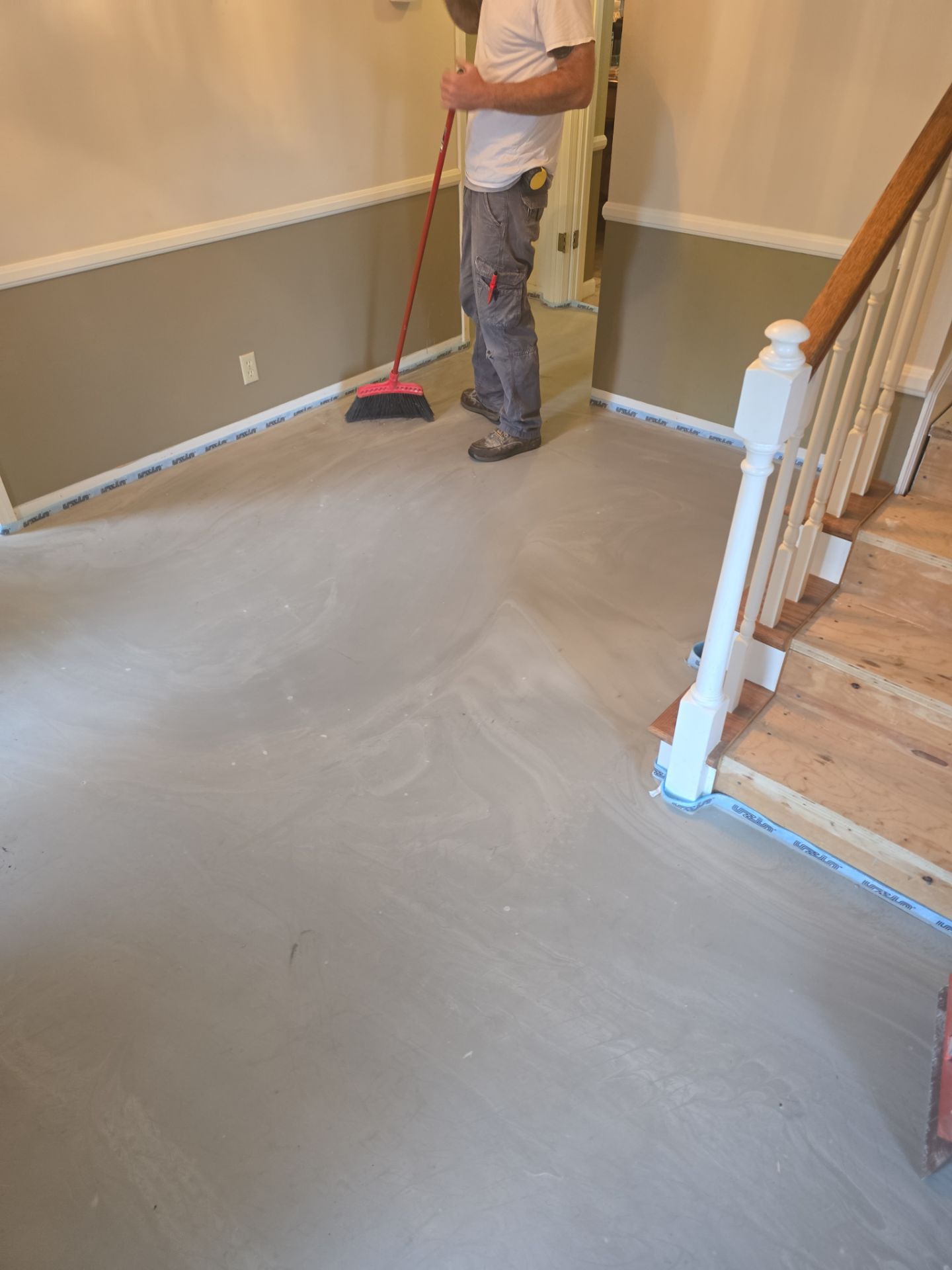 Engineered Wood Flooring Installation and Staircase Upgrade in Brookings by KMD Surfaces INC.