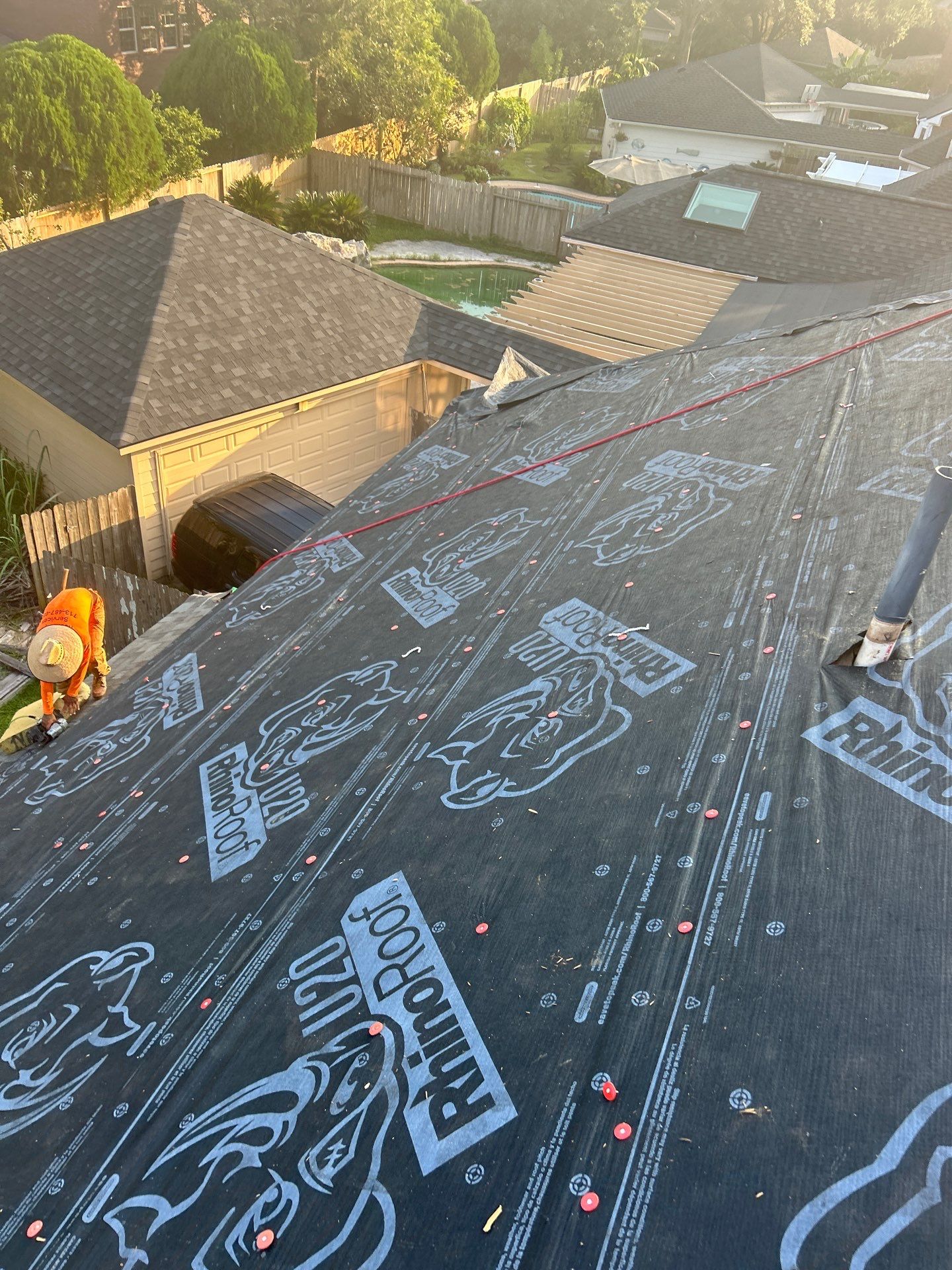 Residential Roofing Installation using Owen's Corning Duration (Lifetime) Shingles by Roof Repair Company