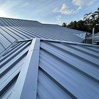 .032 Aluminum 1.5" Mechanical Seam Silver Metallic by Total Roofing System The Metal Roof Experts