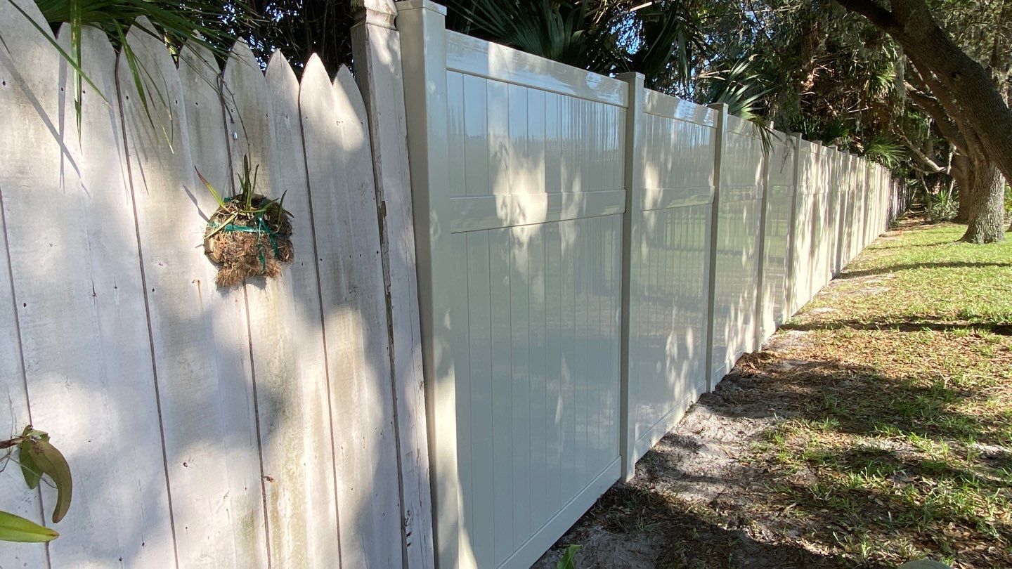 Nokomis, FL 6+2 Tan Vinyl Privacy Fence by Asap fence and gates, LLC