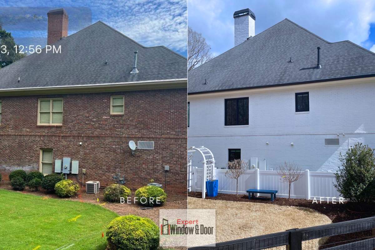 Alpharetta Brick Home Exterior Window & Door Replacement by Expert window & Door