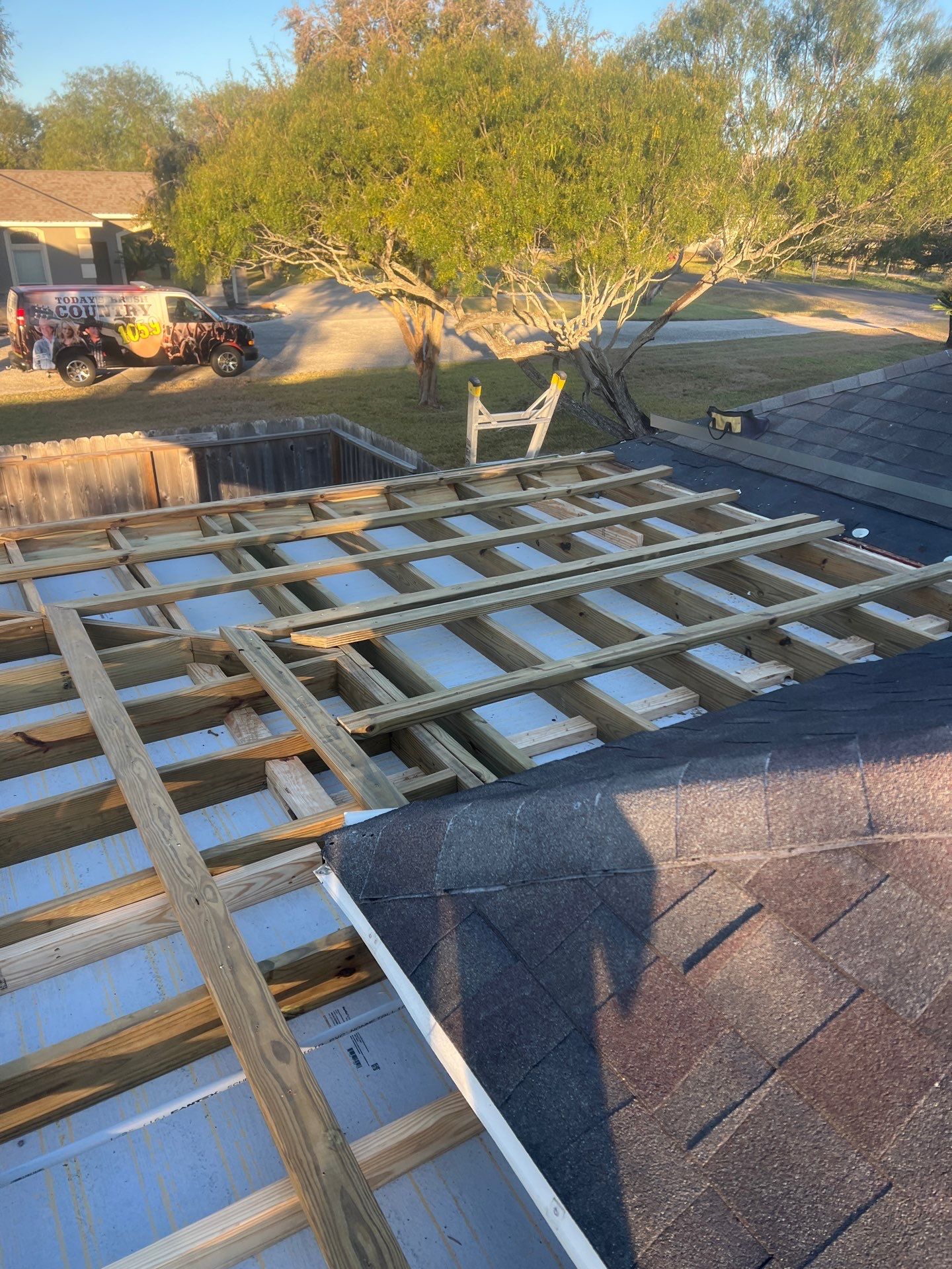 It Ain't Easy getting Shady  by Bayfront Roofing and Construction